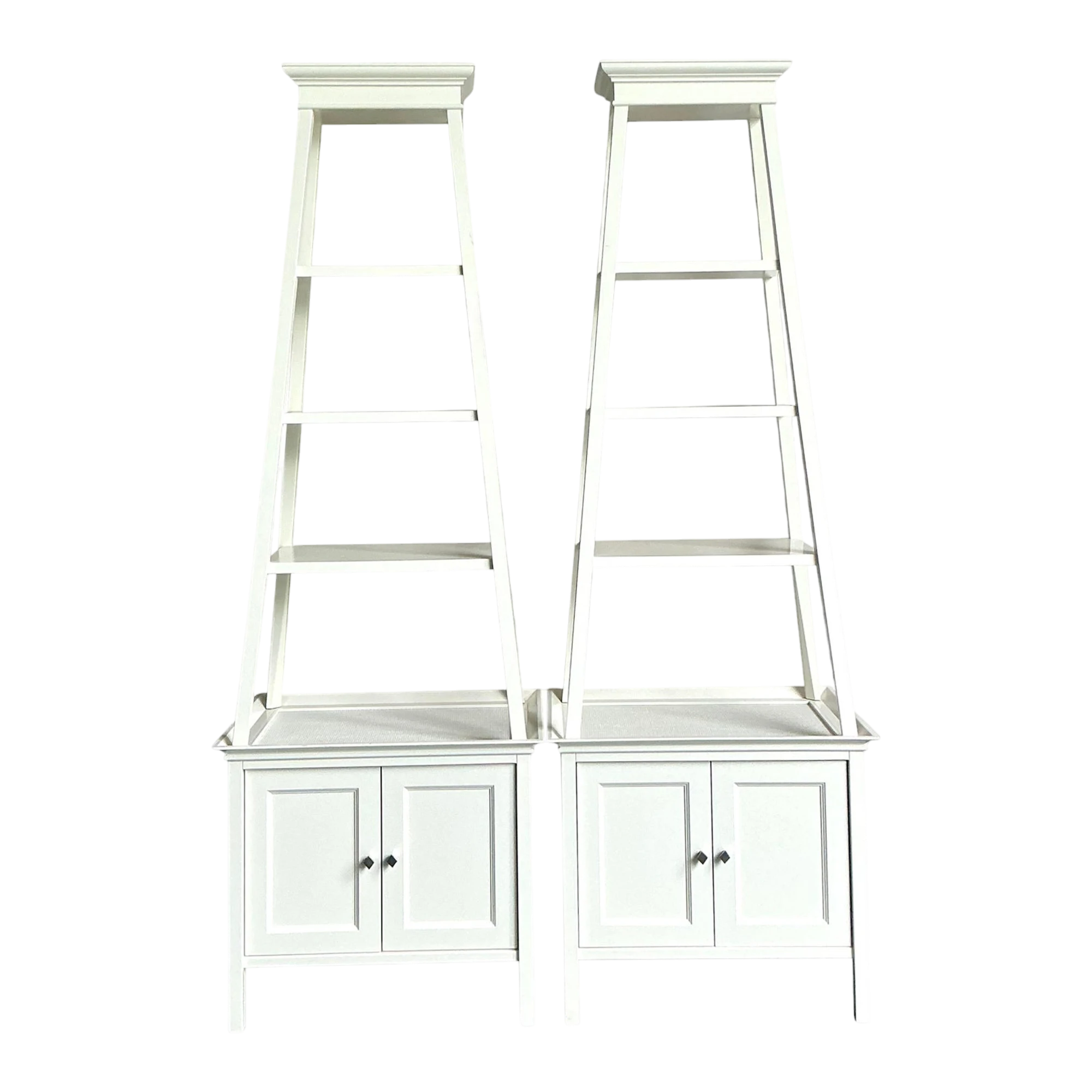 Vintage Regency Lacquered Stacked Etagere - A Pair
