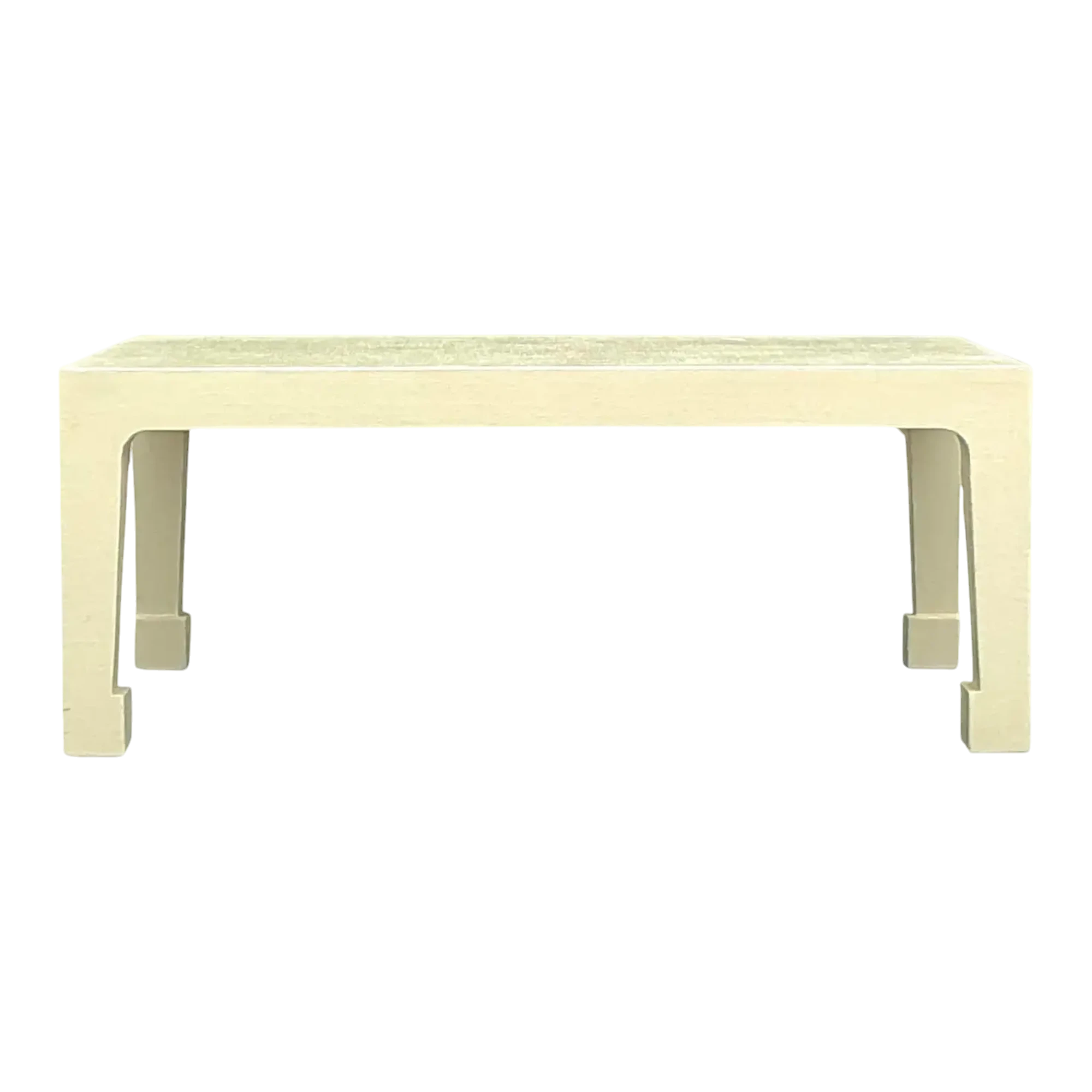 Vintage Regency Linen Wrapped Coffee Table After Harrison Van Horn — additional photo 1