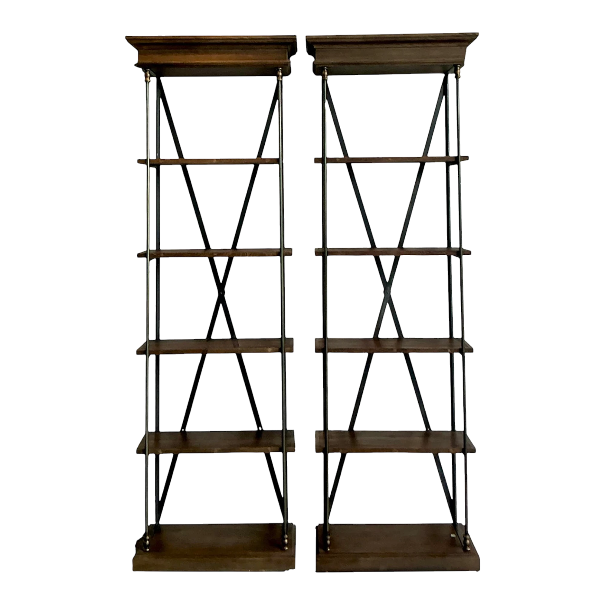 Vintage Regency Monumental Etagere - A Pair