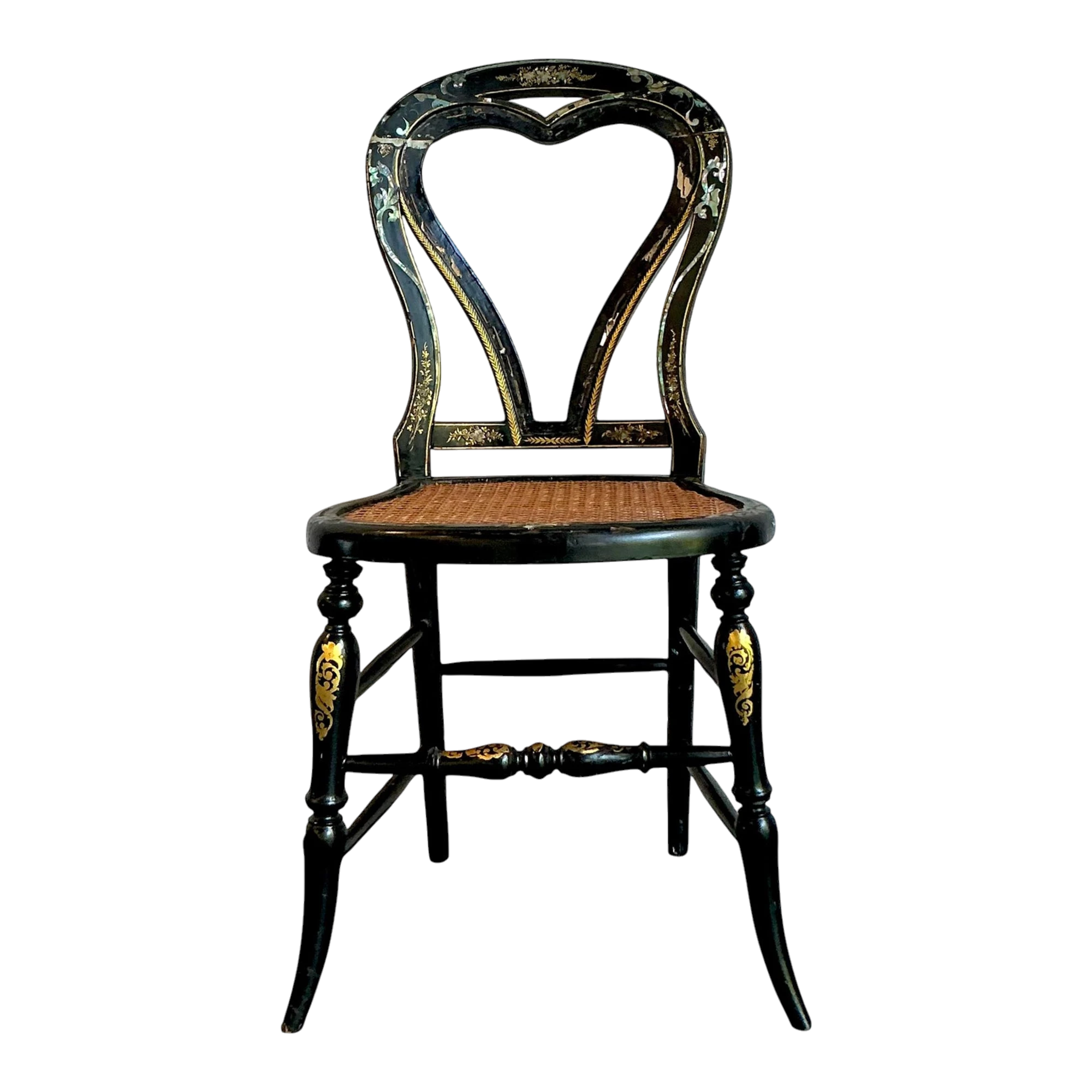 Vintage Regency Paper Mache Chair
