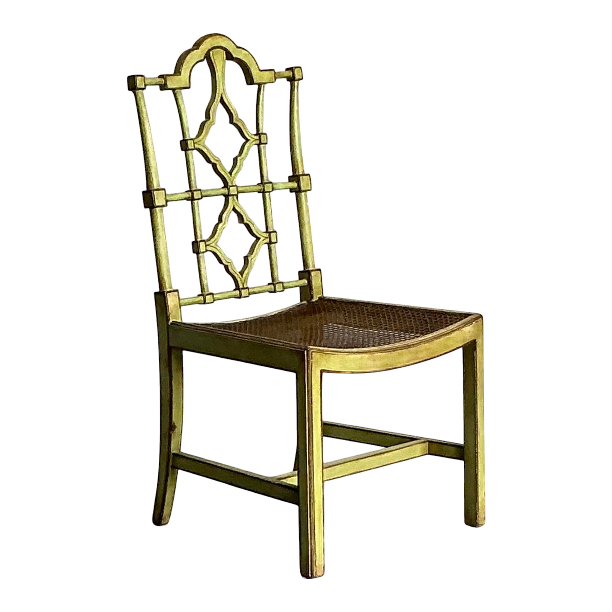Vintage Regency Patina Pagoda Chair