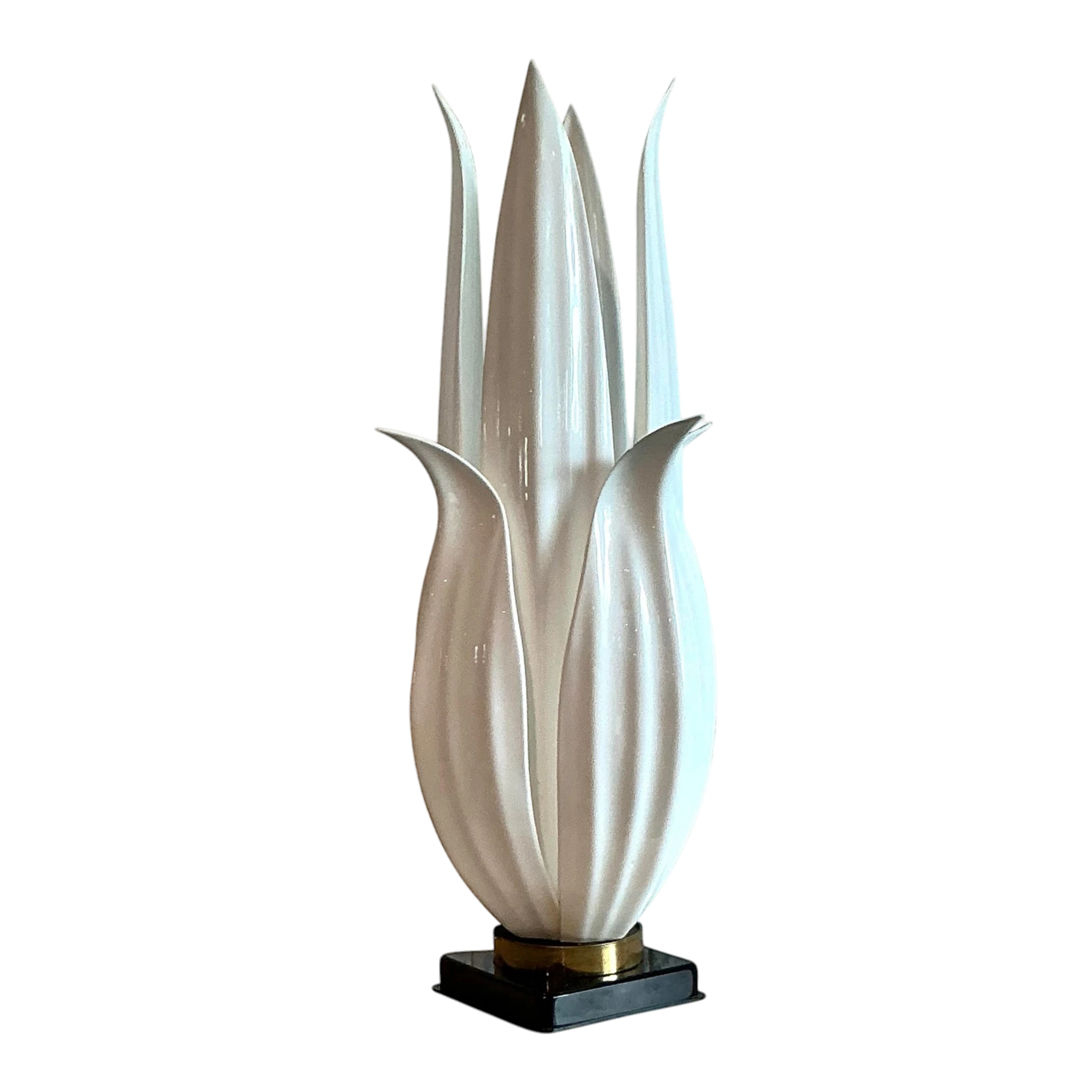 Vintage Regency Rougier Flower Lamp