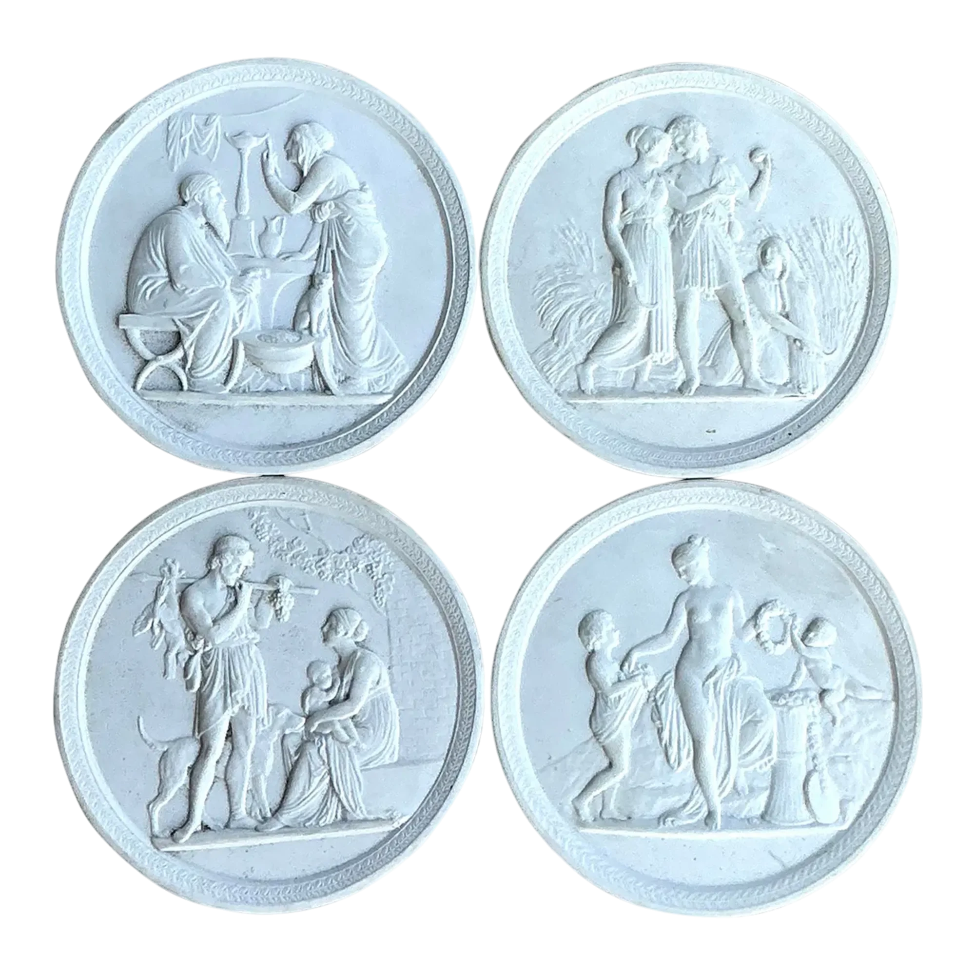 Vintage Regency Royal Copenhagen Bisque Taglio - Set of 4