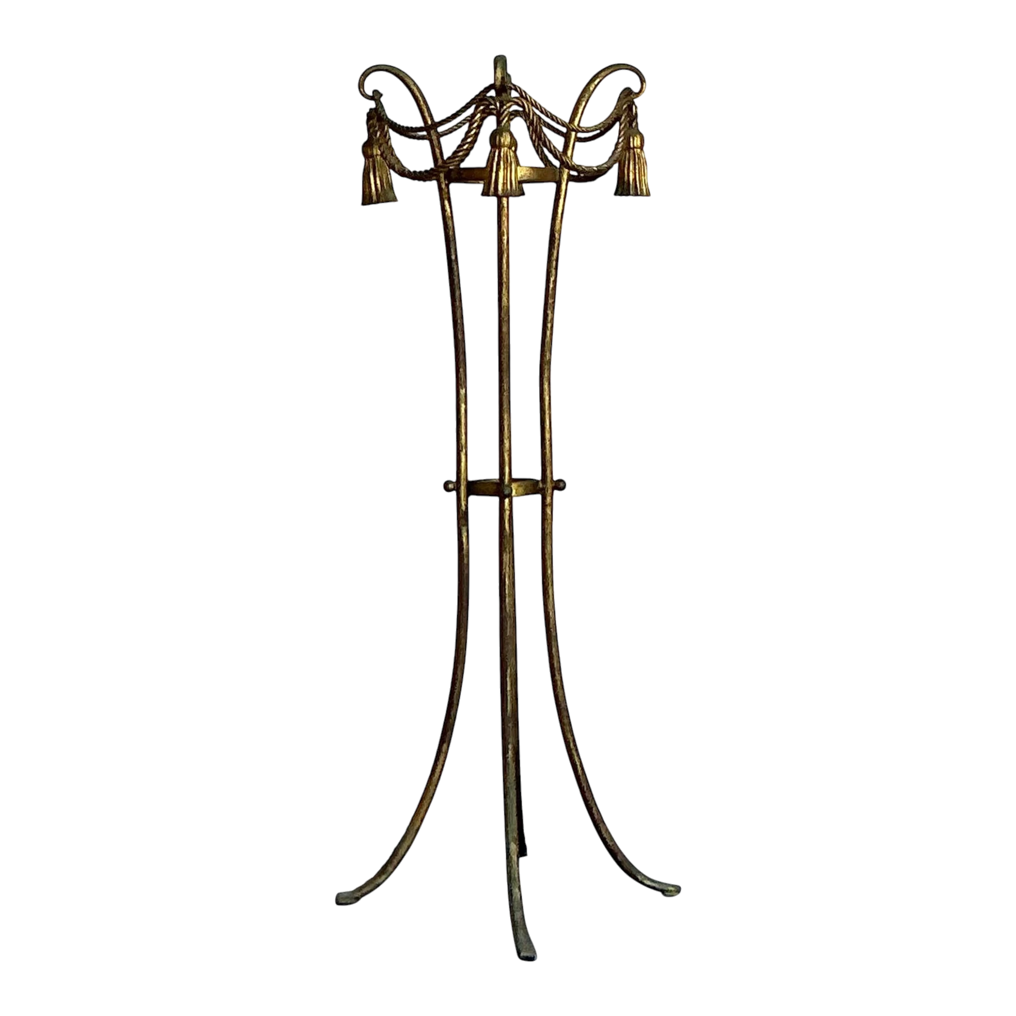 Vintage Regency Tassel and Swag Plant Stand