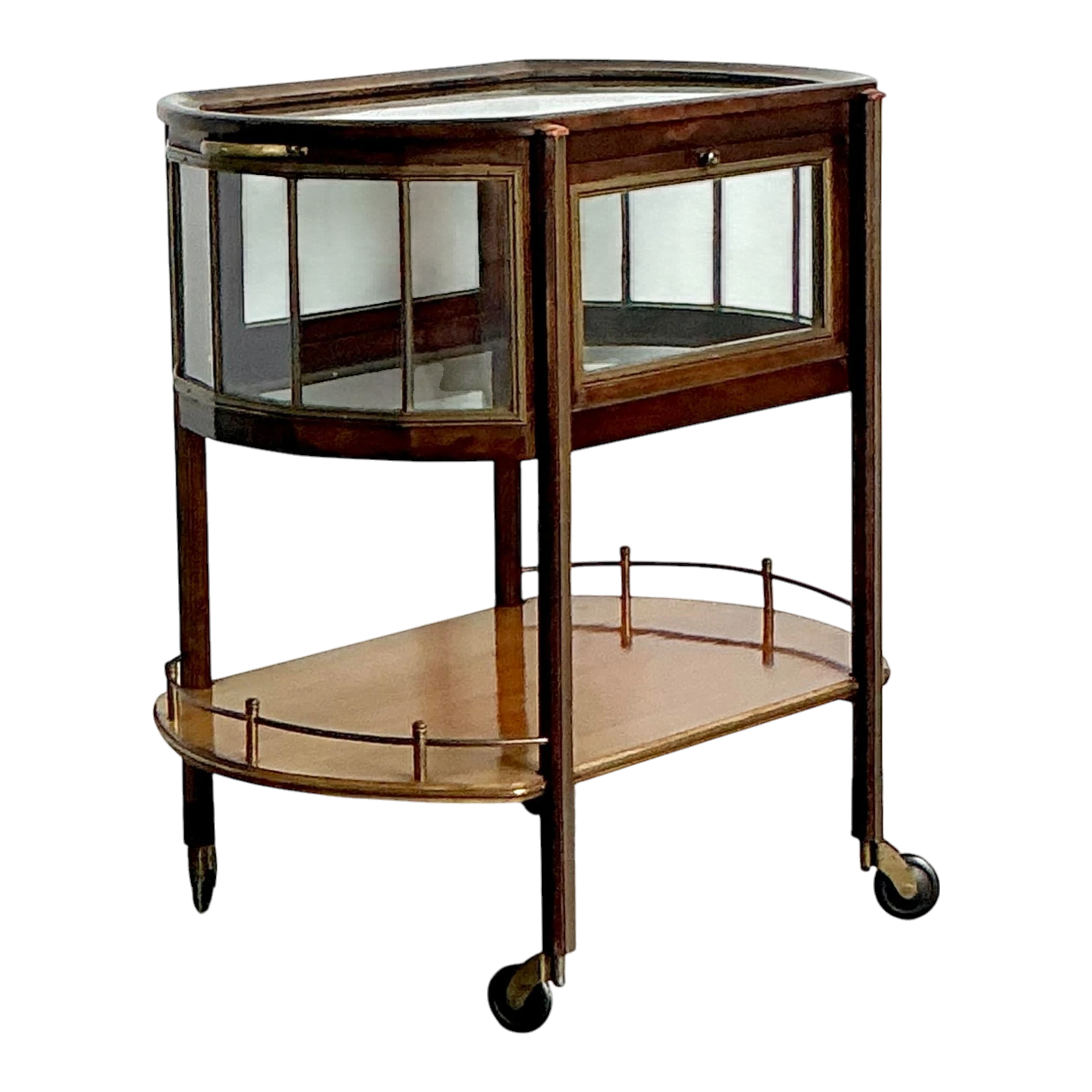 Vintage Regency Vitrine Bar Cart
