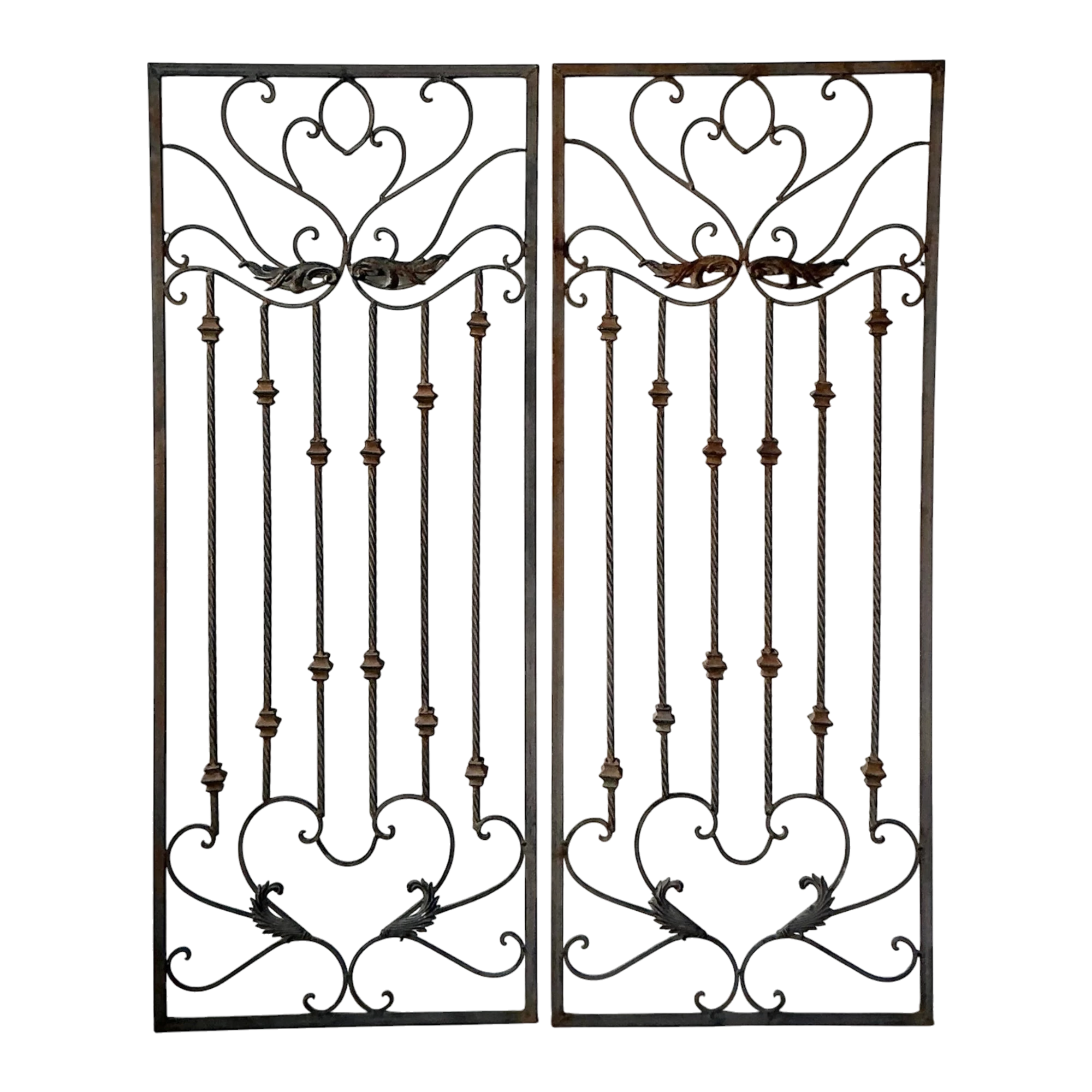 Vintage Regency Wrought Iron Panels - A Pair