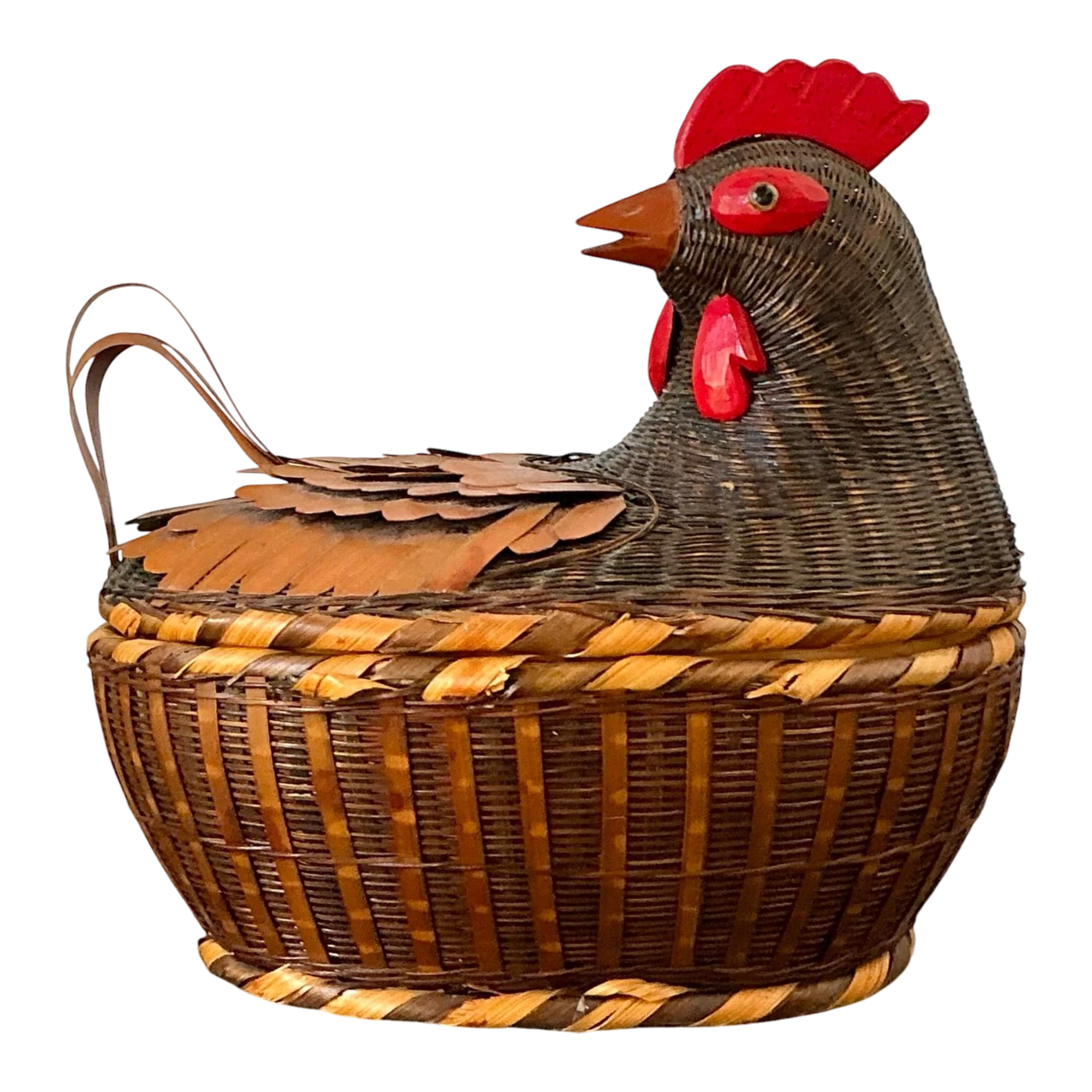 Vintage Shanghai Handicrafts Chicken Basket