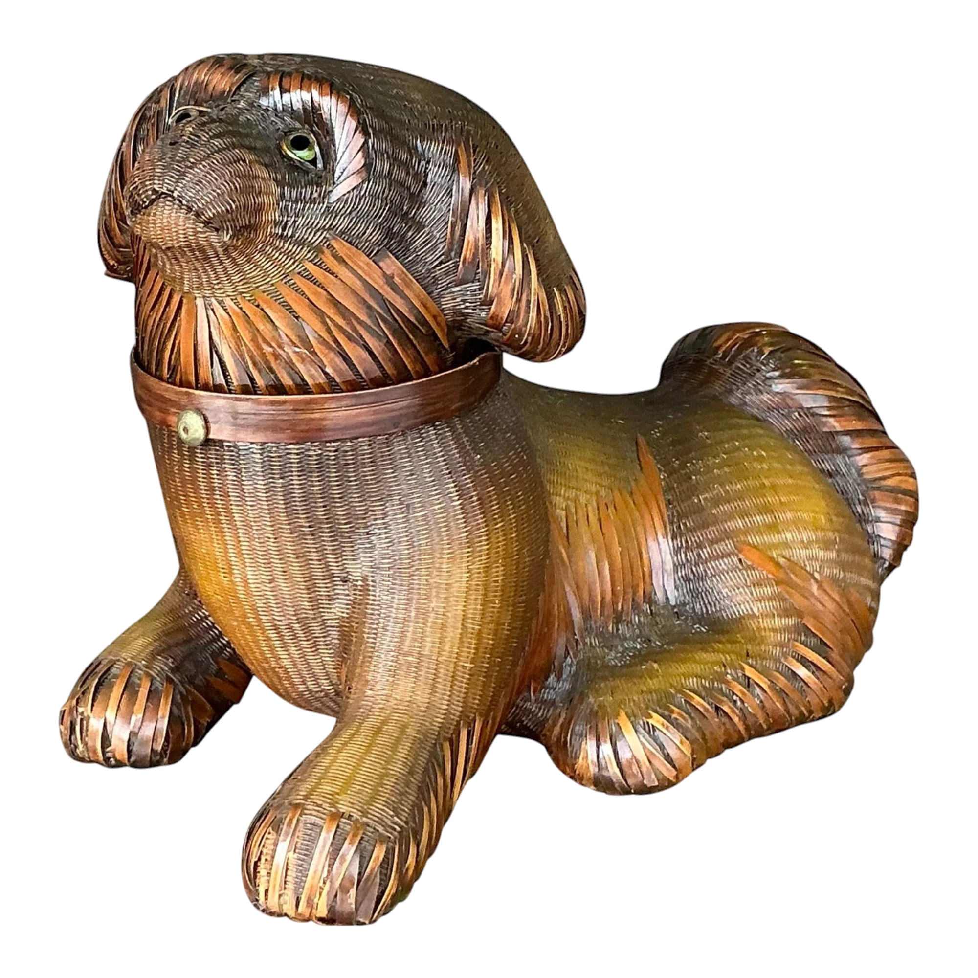 Vintage Shanghai Handicrafts Weave Dog