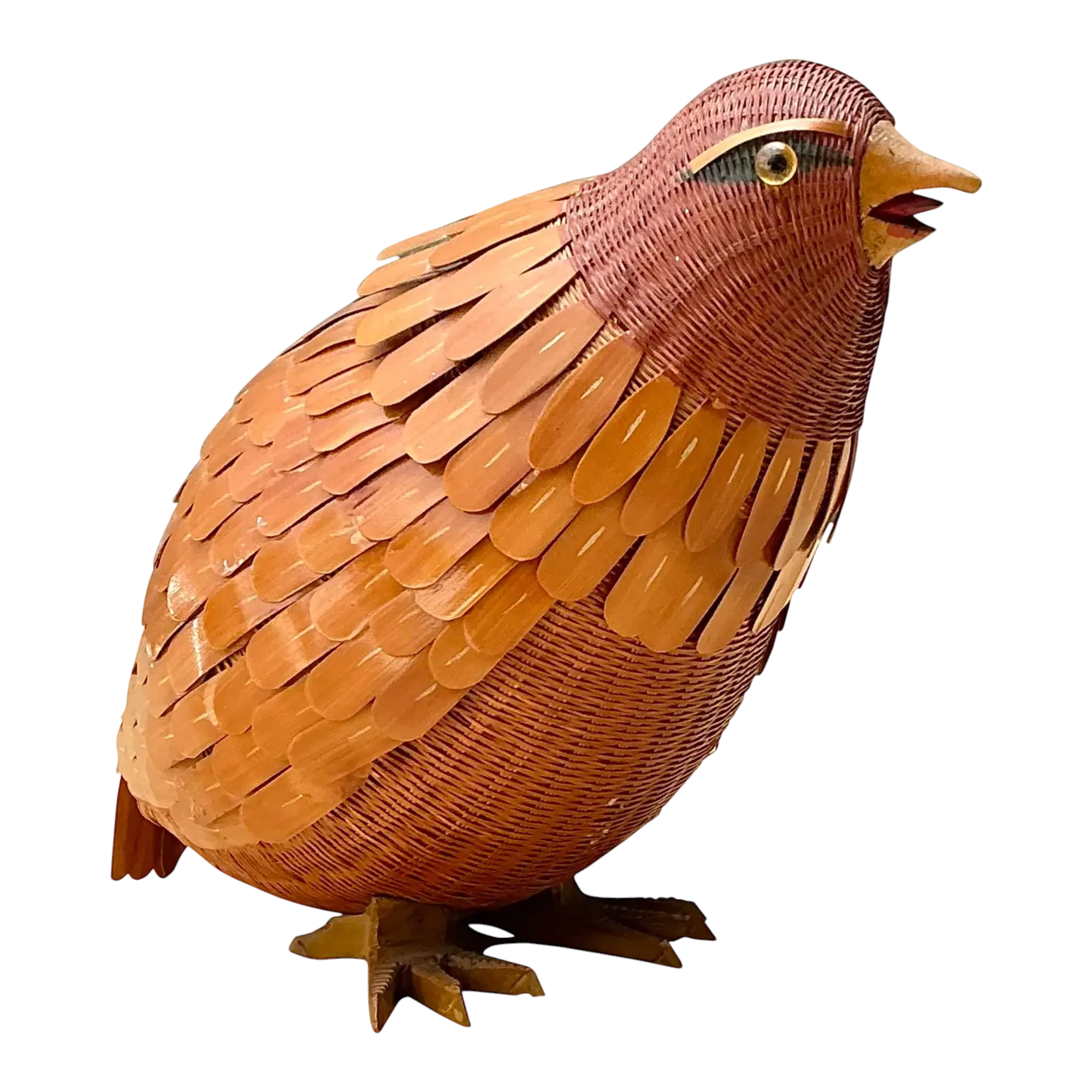 Vintage Shanghai Weave Bird Basket
