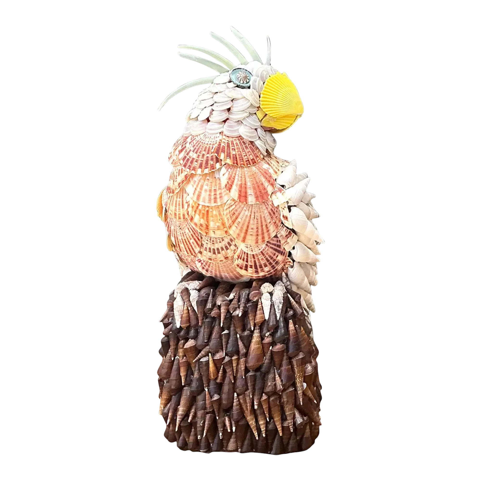 Vintage Shell Encrusted Cockatoo
