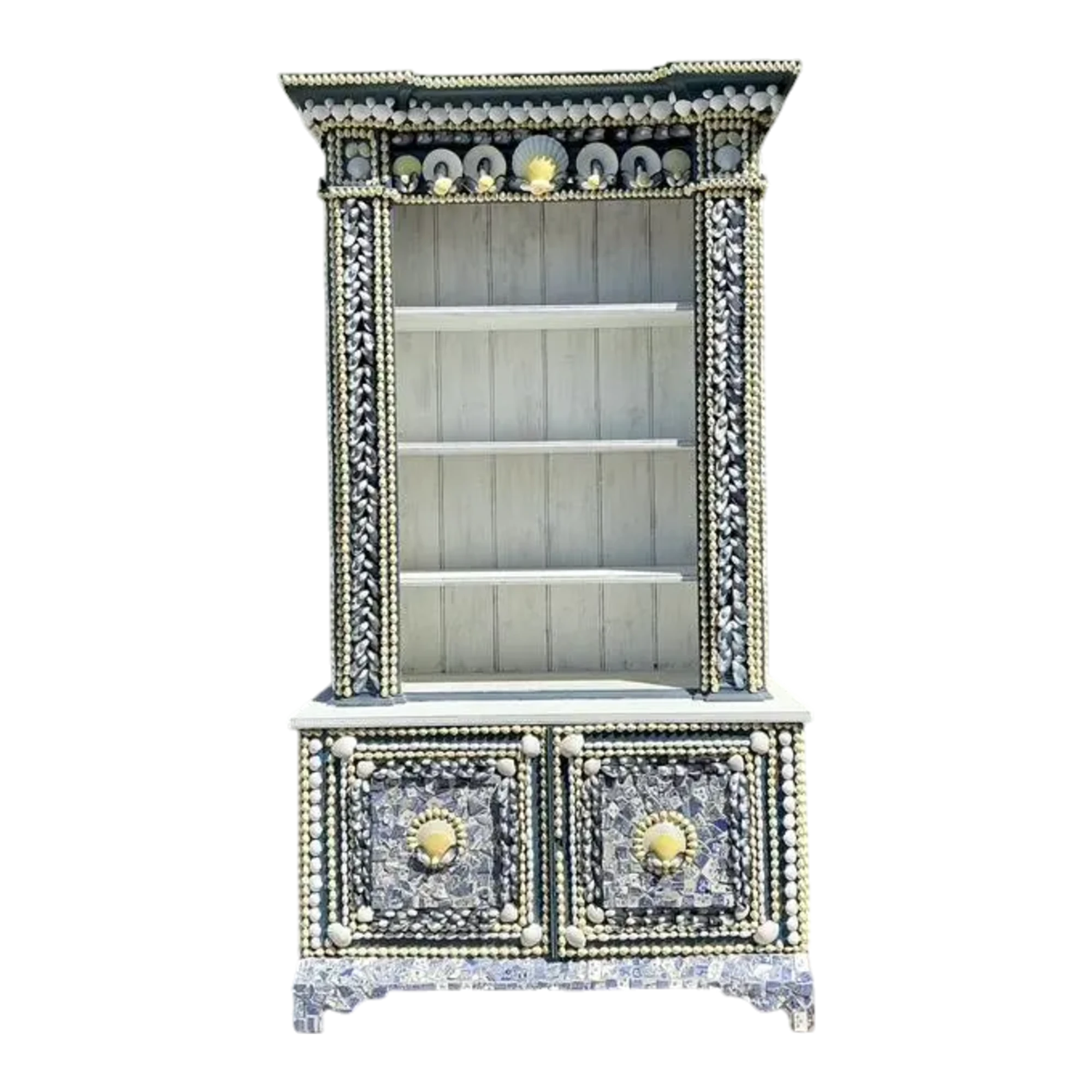 Vintage Shell Encrusted Tall Etagere — additional photo 1