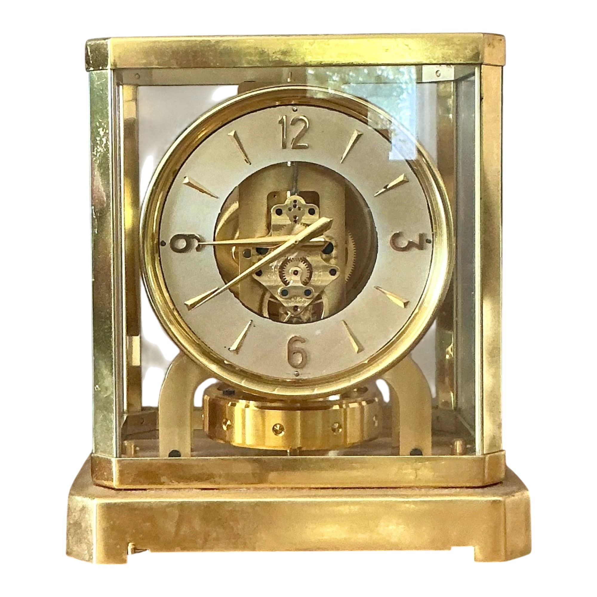 Vintage Swiss LeCoultere Brass Clock