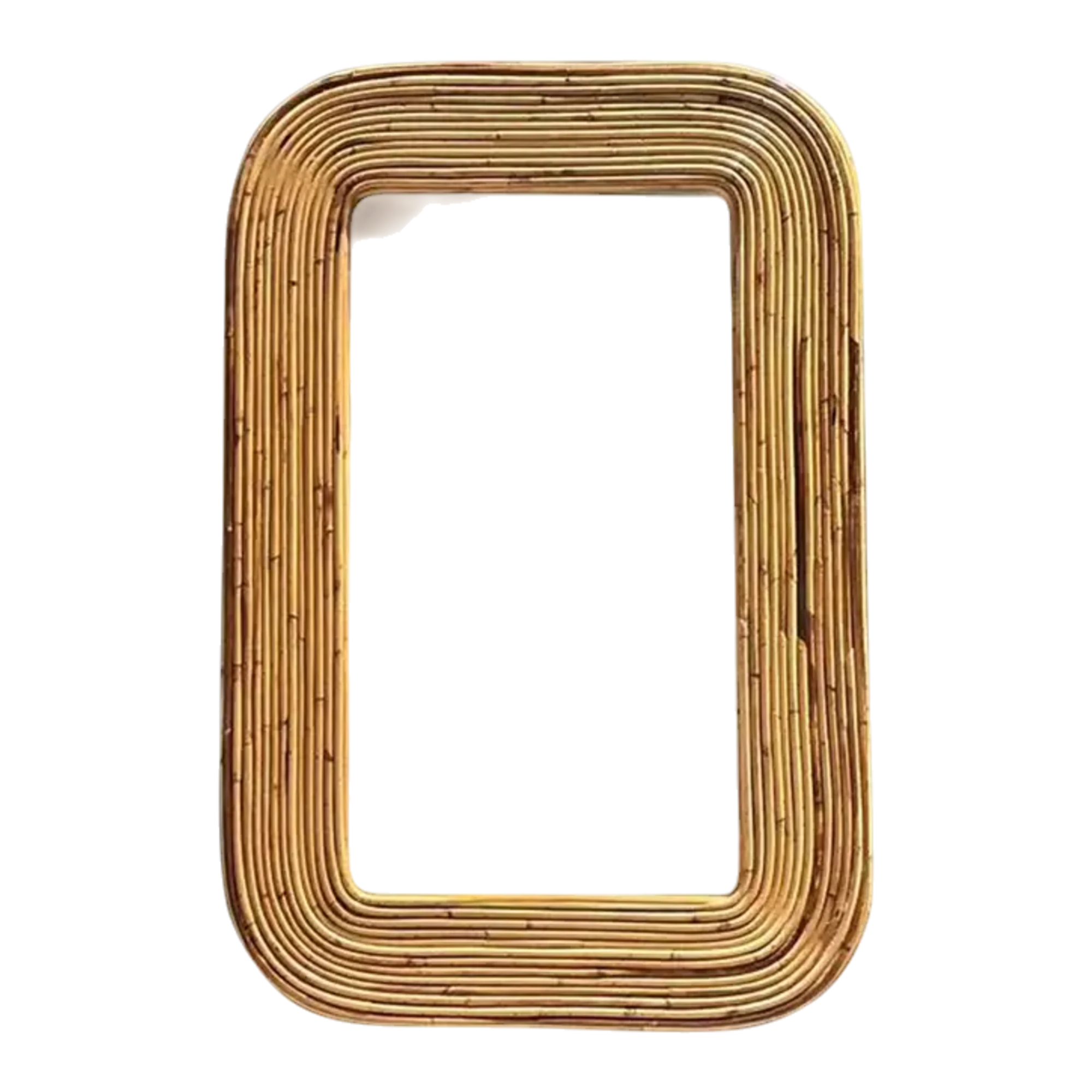 Vintage Tagged Gabriella Crespi Pencil Reed Mirror — additional photo 1