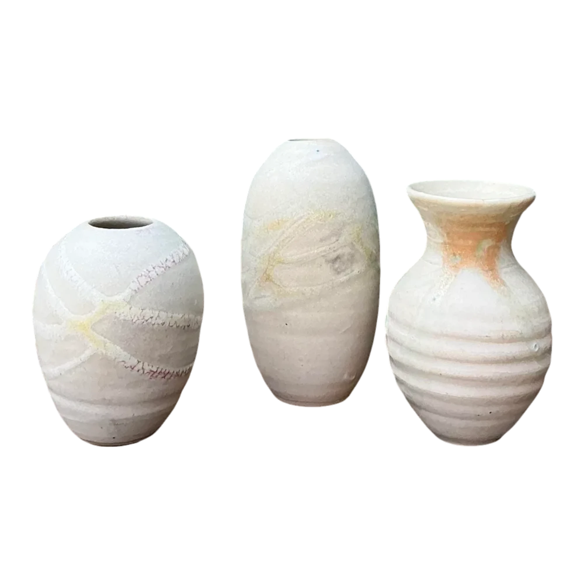 Vintage Trio of Original Studio Pottery Bud Vases — additional photo 1