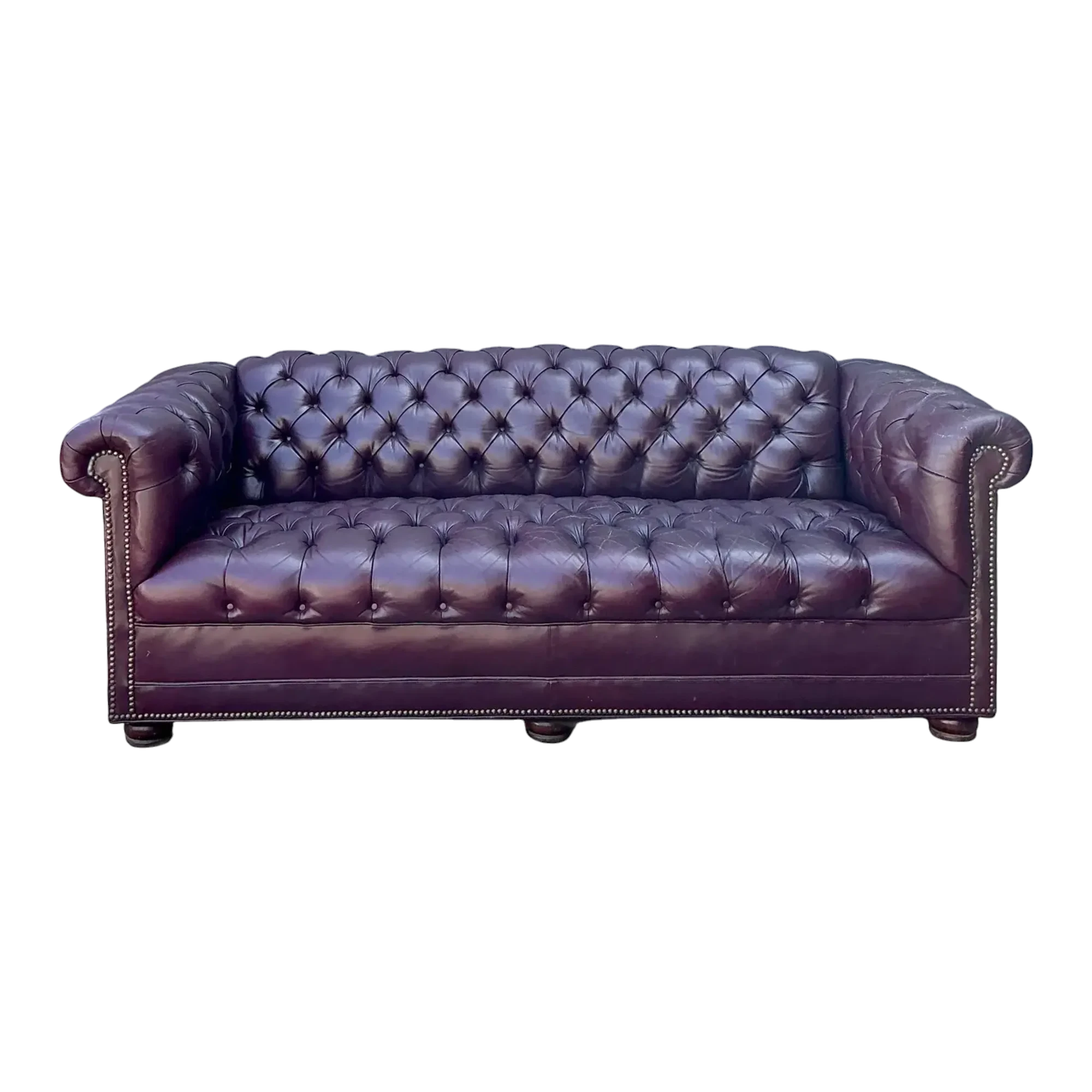 Vintage Tufted Leather Chesterfield Sofa — additional photo 1