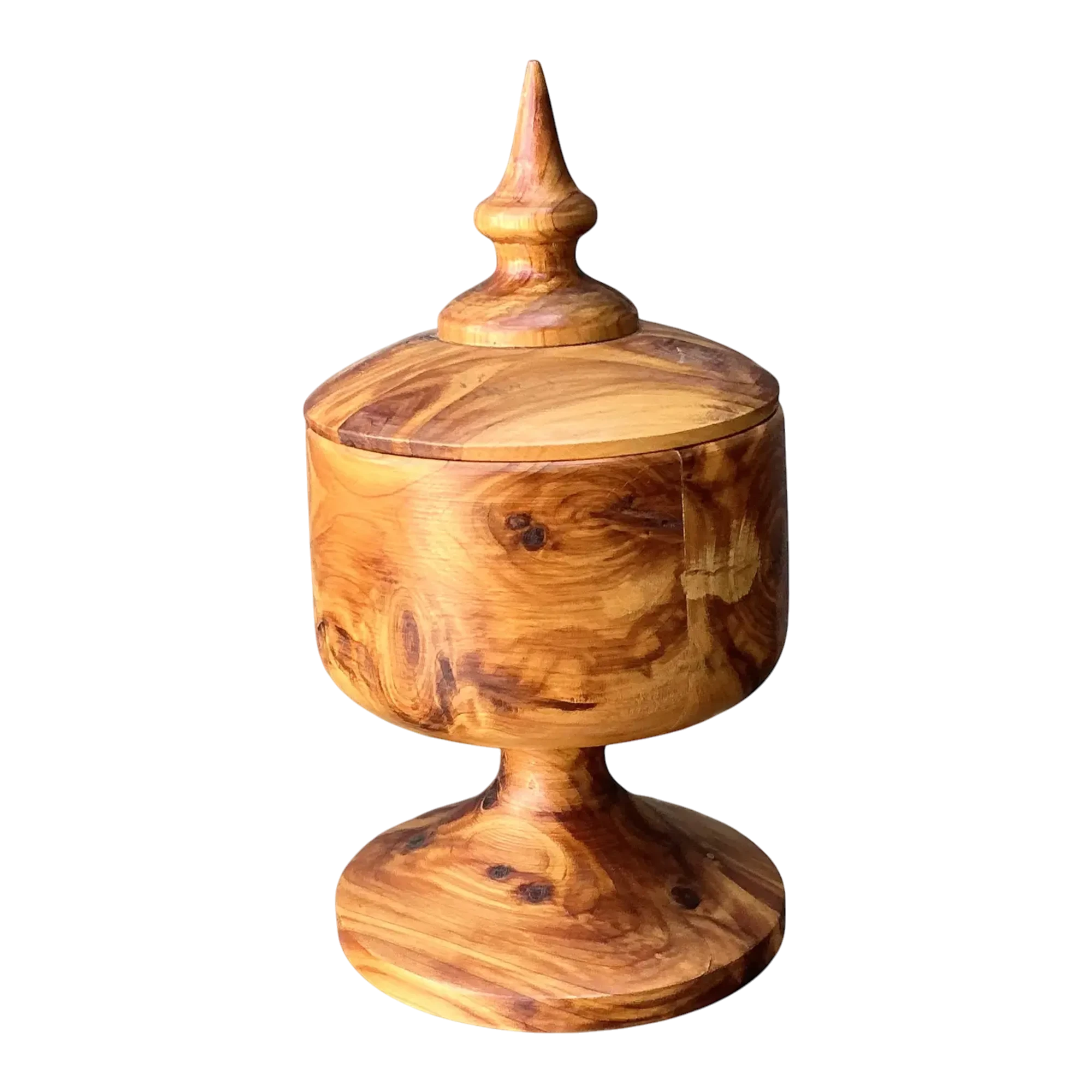 Vintage Turned Wood Lidded Box