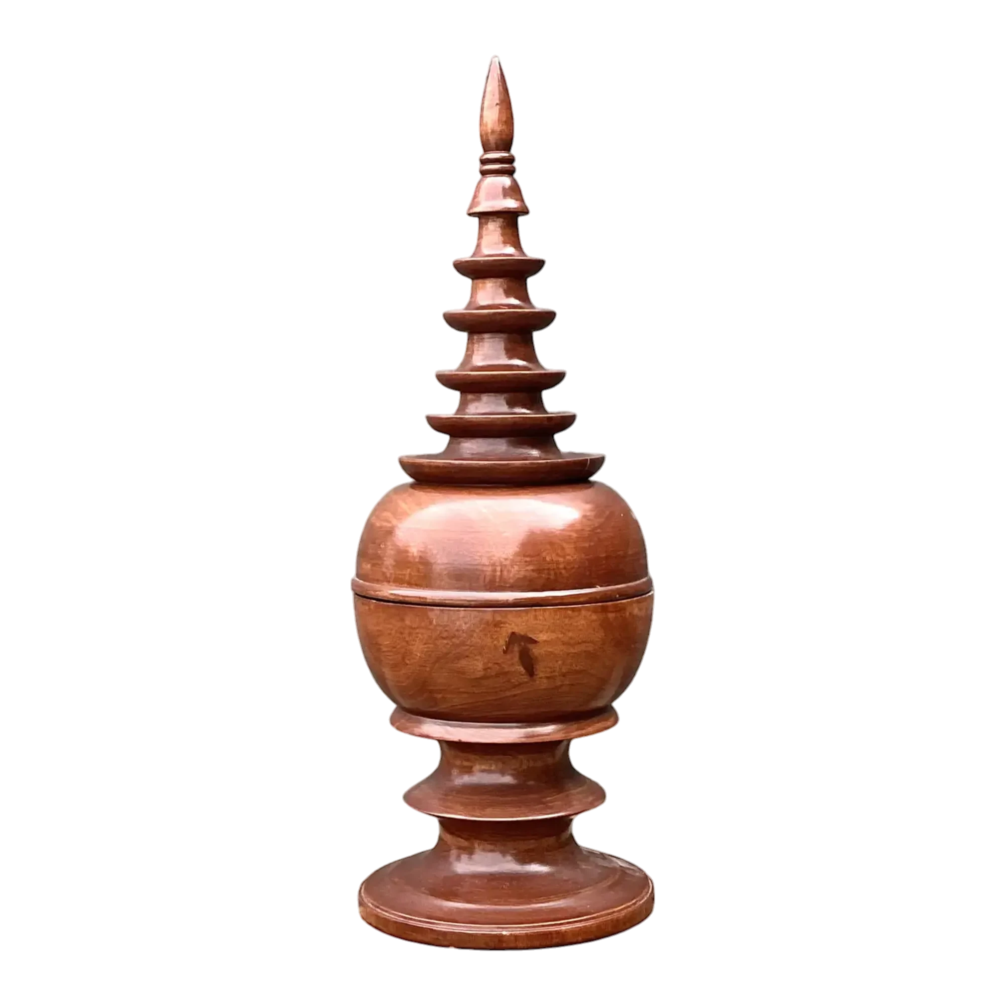 Vintage Turned Wood Spire Box