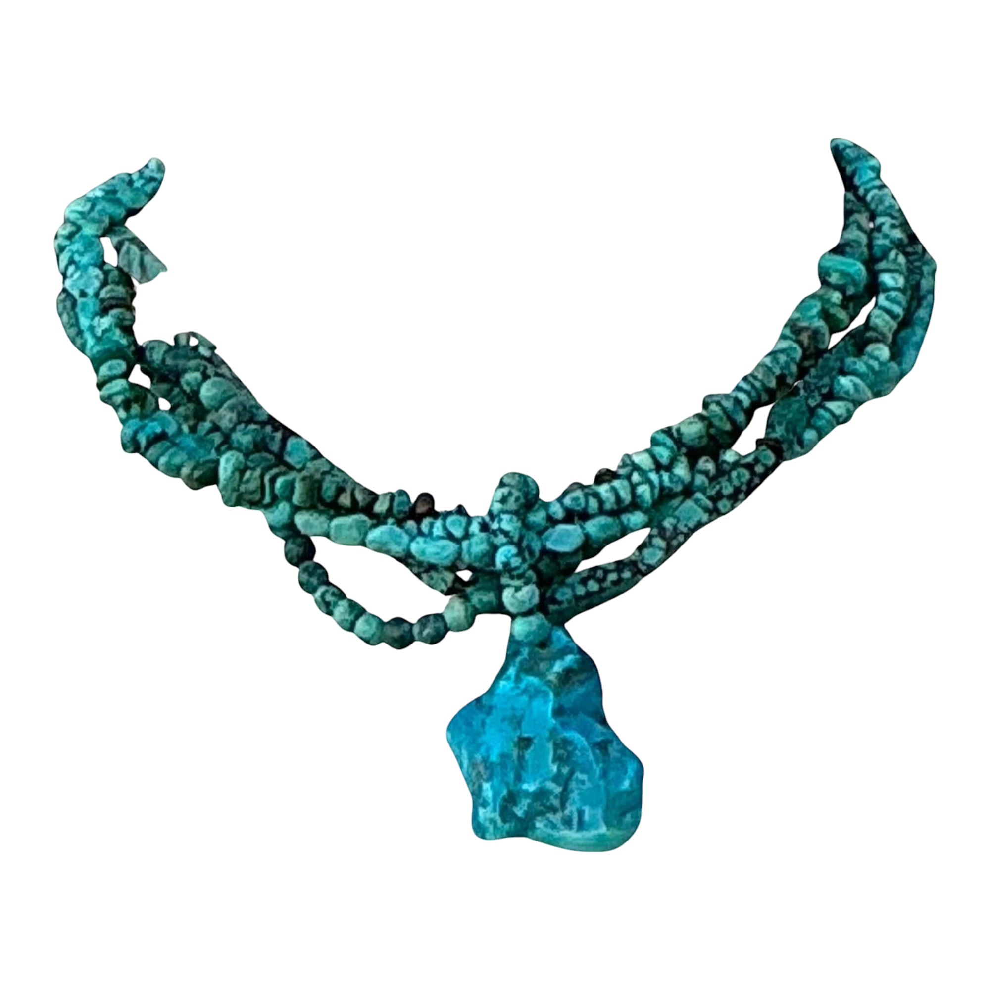 Vintage Turquoise Beaded Multi-Strand Necklace — additional photo 1