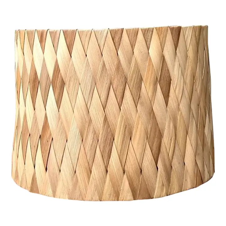 Vintage Woven Rattan Lampshade