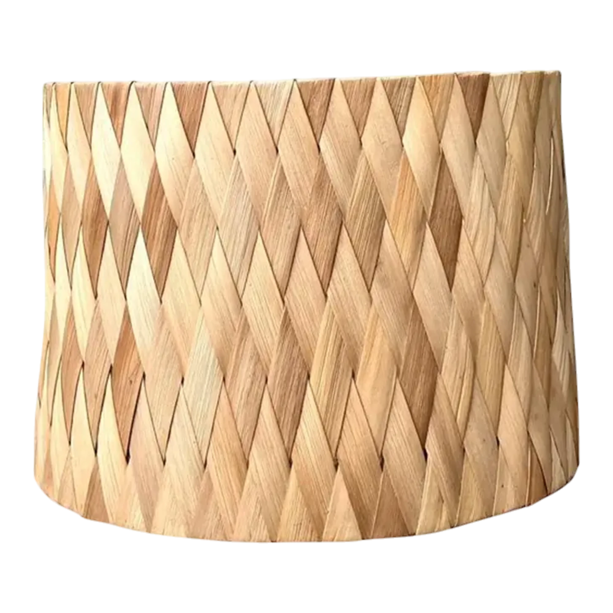 Vintage Woven Rattan Lampshade