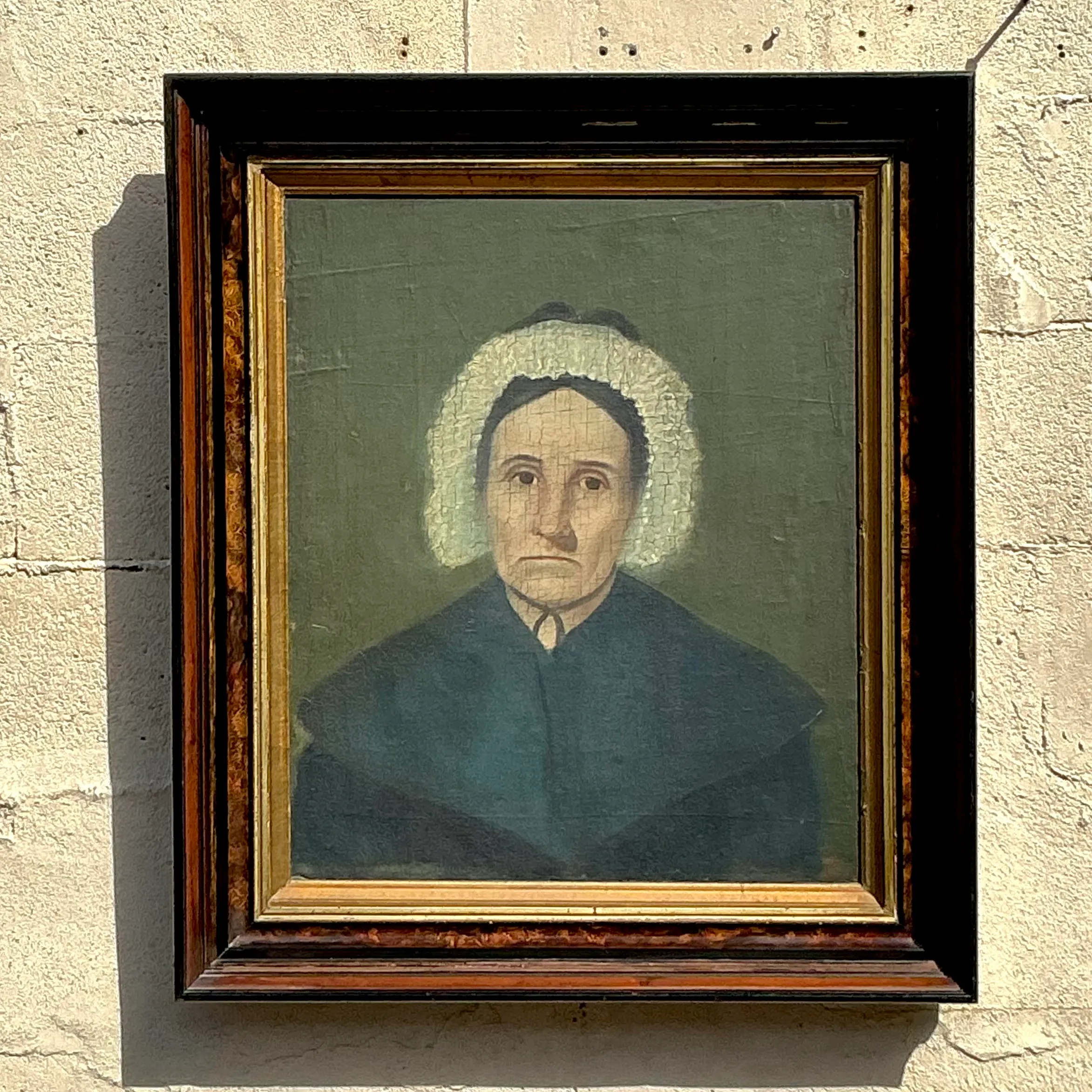 Vintage Boho 19th Century Original Oil Portrait of Woman — additional photo 1