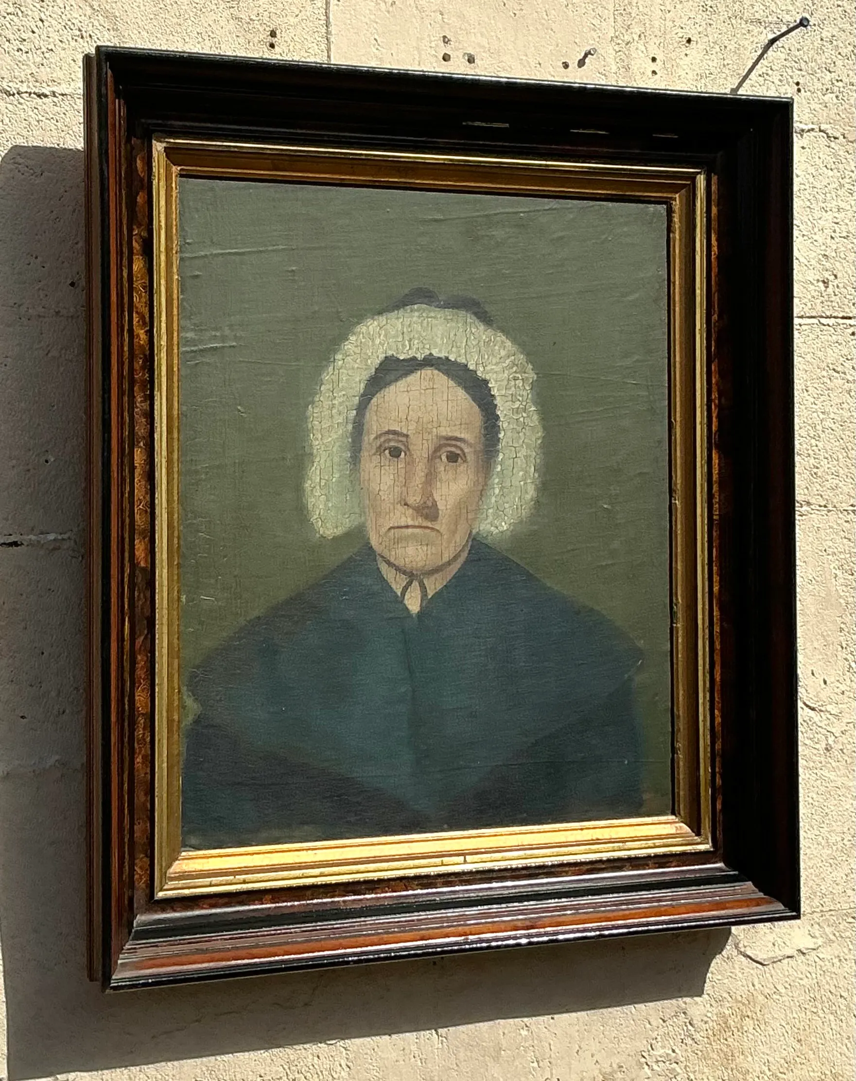 Vintage Boho 19th Century Original Oil Portrait of Woman — additional photo 3
