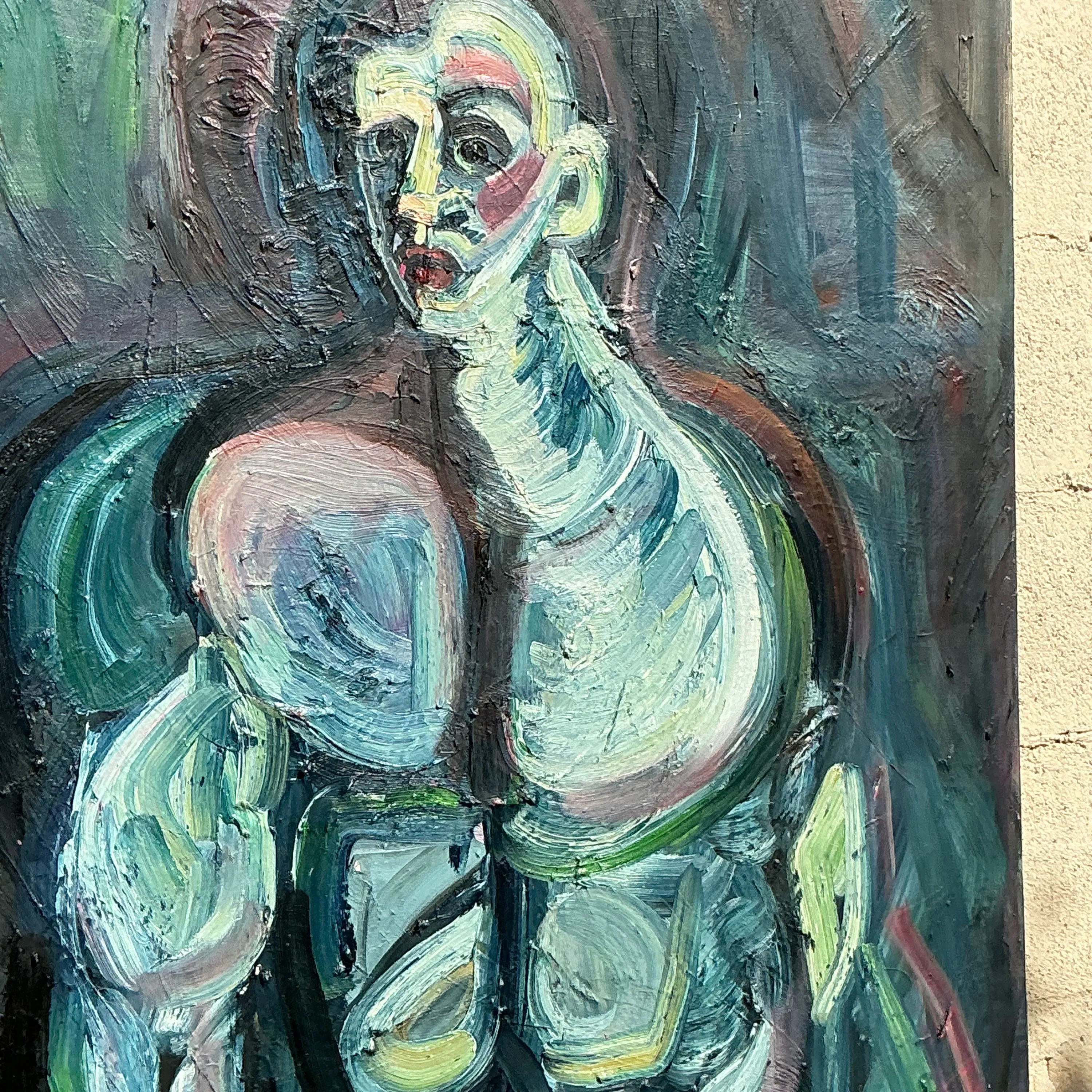 Vintage Boho Monumental Abstract Oil Painting — additional photo 6