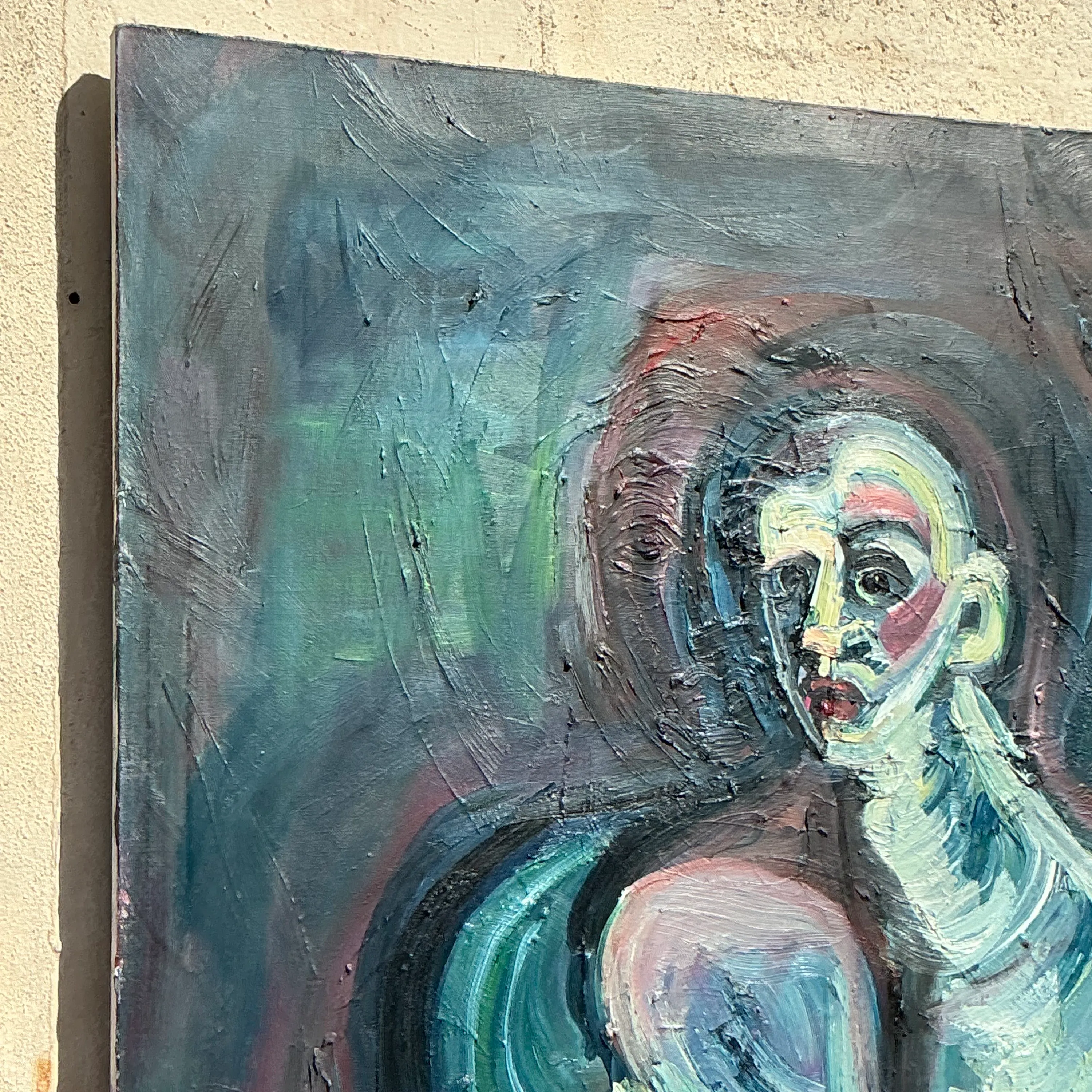 Vintage Boho Monumental Abstract Oil Painting — additional photo 8