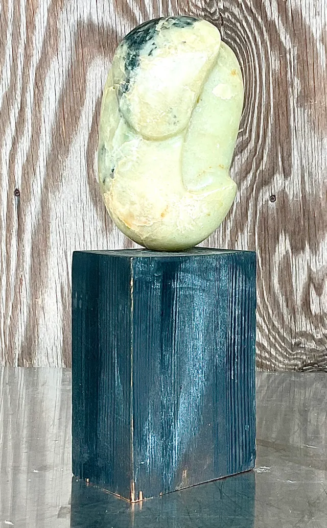 Vintage Boho Carved Stone Sculpture — additional photo 4
