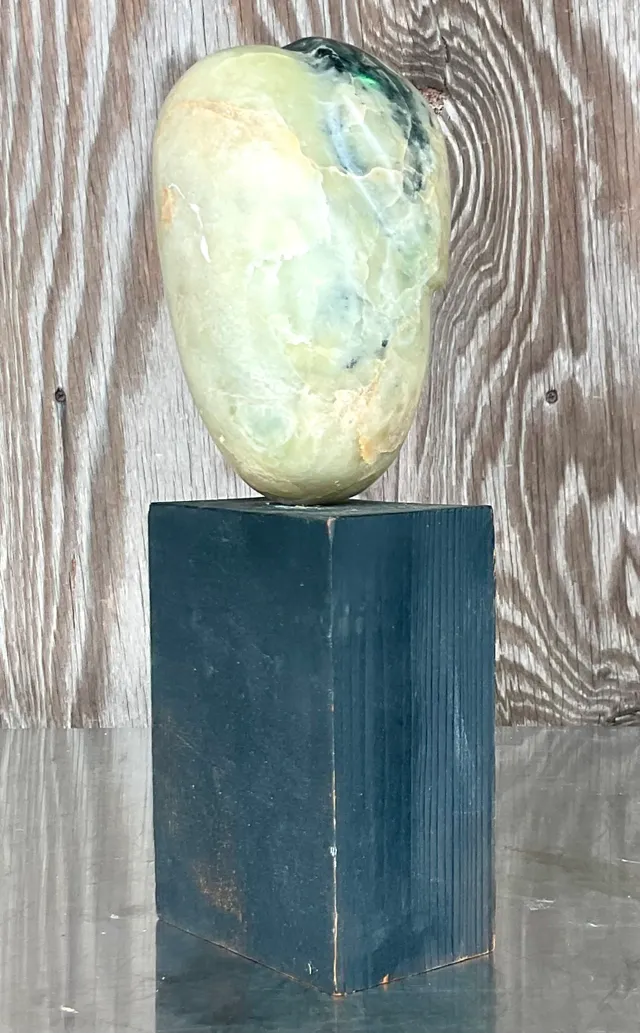 Vintage Boho Carved Stone Sculpture — additional photo 1