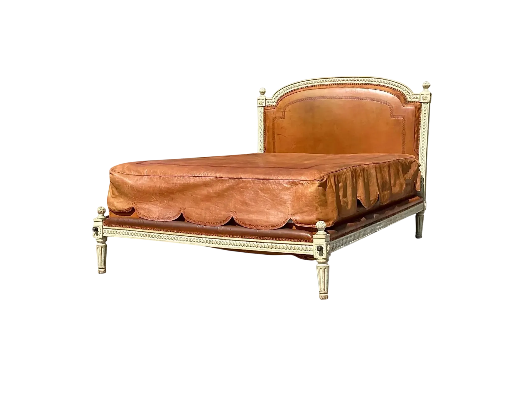 Vintage Regency Embossed Leather Daybed — additional photo 1
