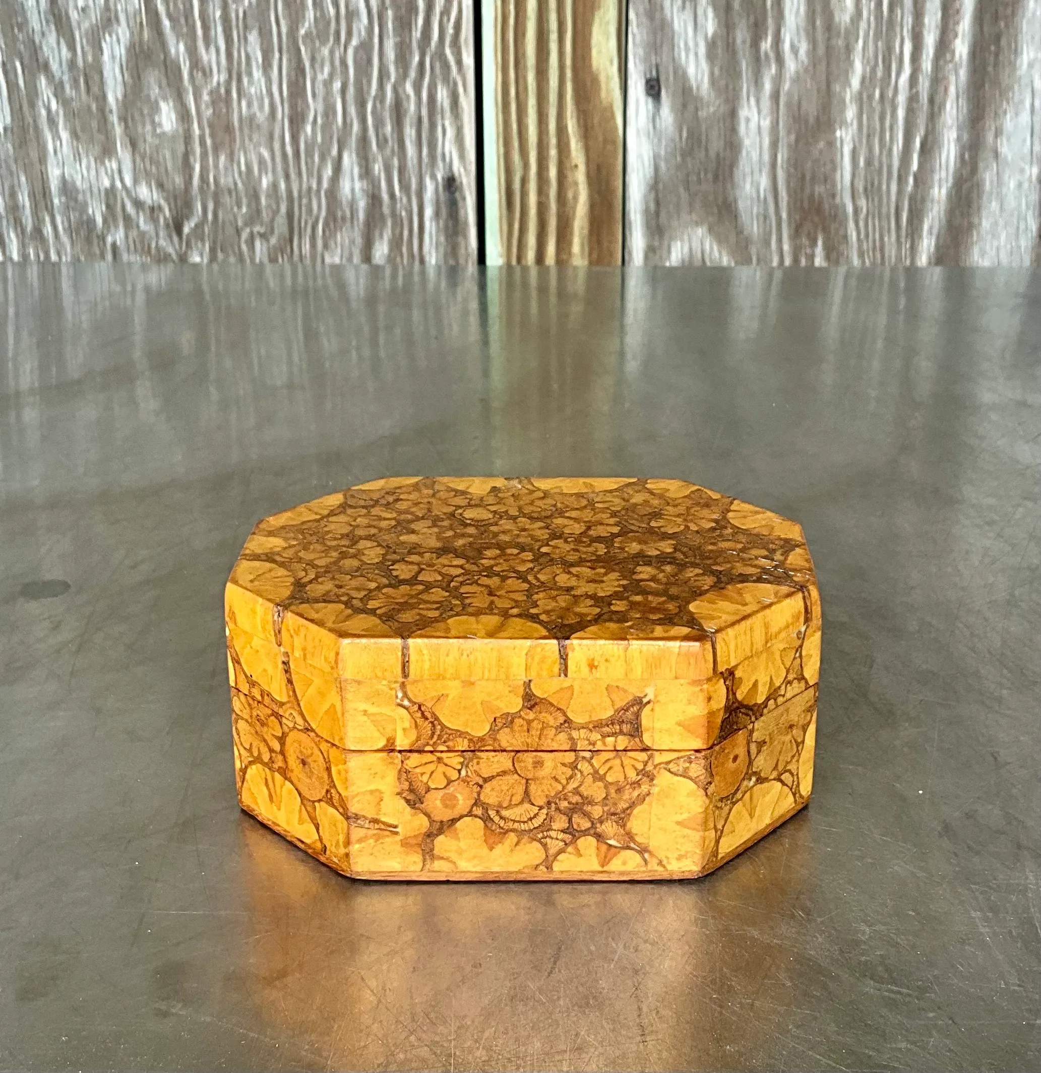 Vintage Boho Burl Wood Box — additional photo 4