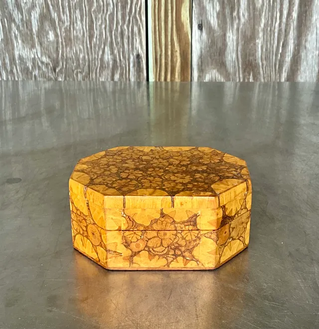 Vintage Boho Burl Wood Box — additional photo 4