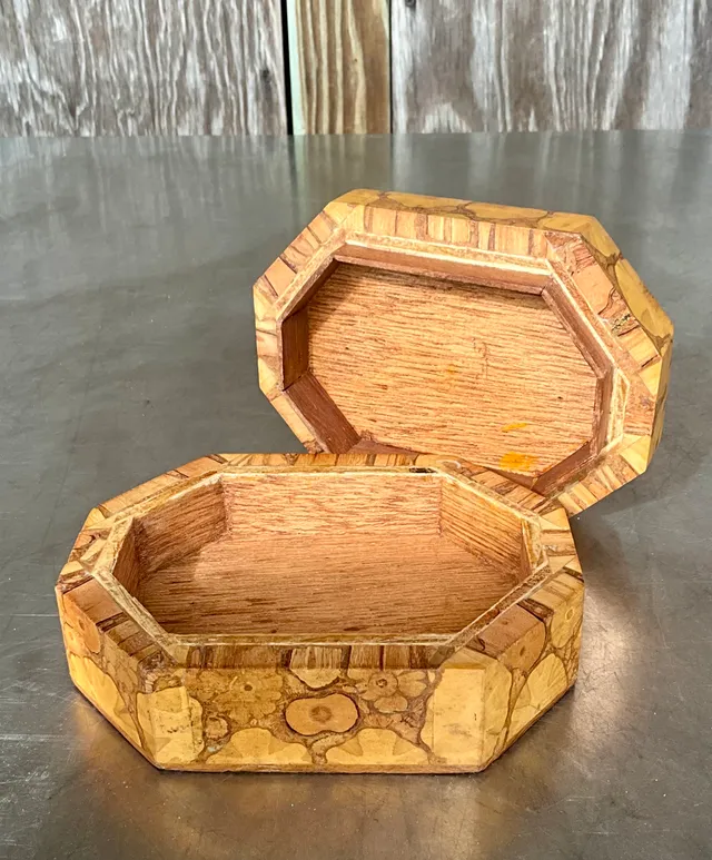Vintage Boho Burl Wood Box — additional photo 2
