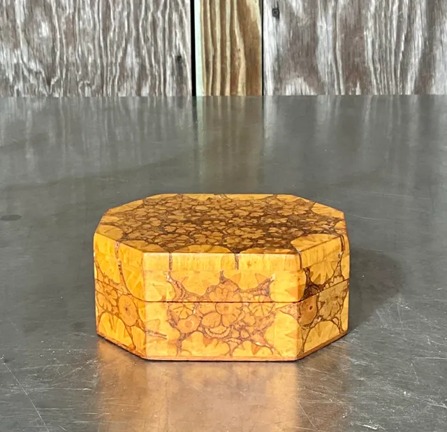 Vintage Boho Burl Wood Box — additional photo 5