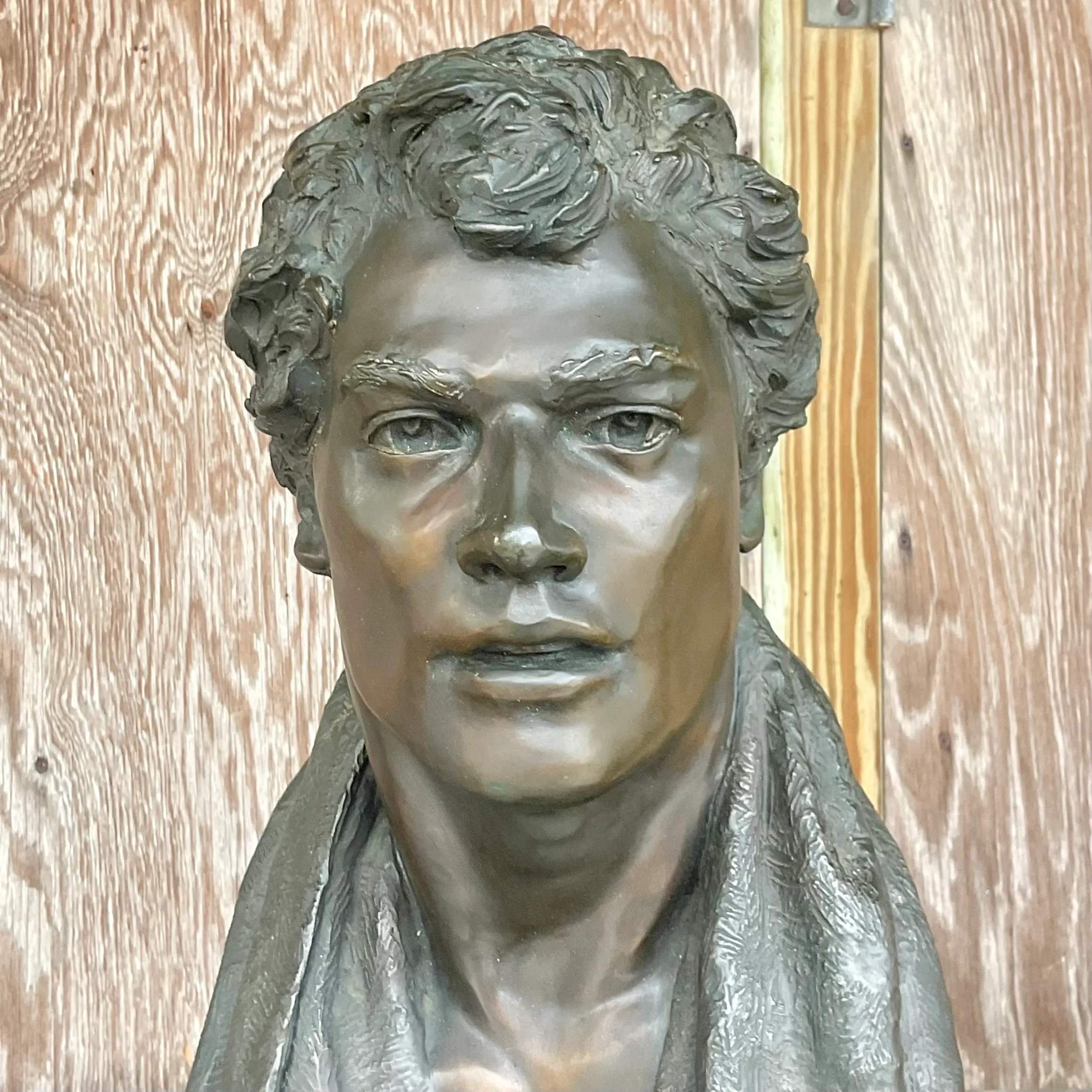 Vintage Regency Glenda Goodacre Attributed Bronze Bust of Man — additional photo 7