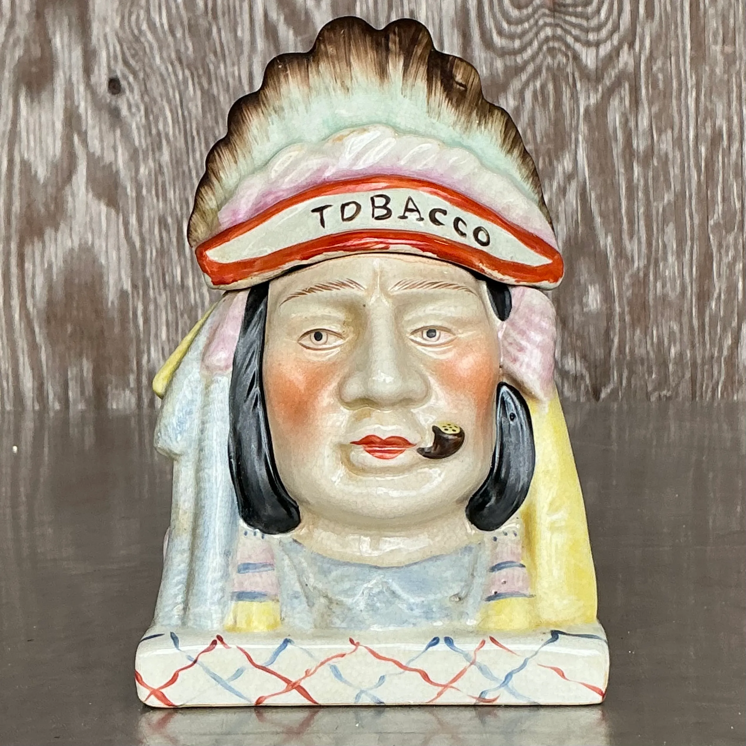 Vintage Boho Glazed Ceramic Tobacco Jar — additional photo 8
