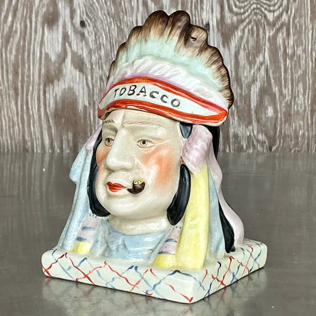 Vintage Boho Glazed Ceramic Tobacco Jar — additional photo 2