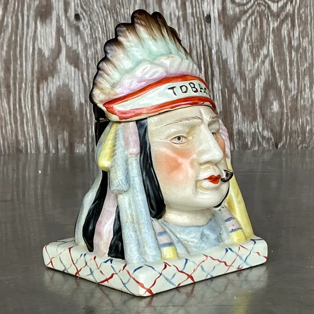 Vintage Boho Glazed Ceramic Tobacco Jar — additional photo 4