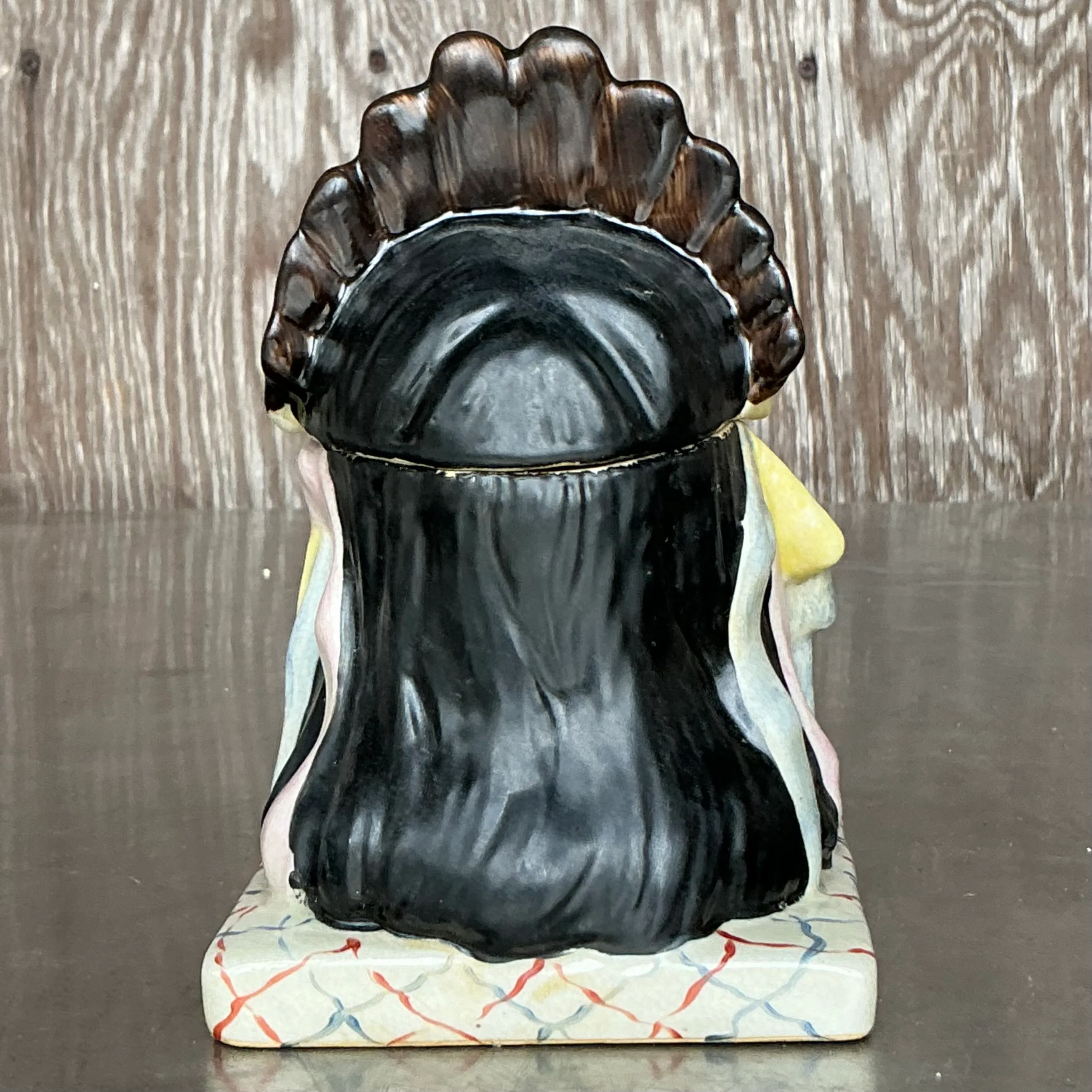 Vintage Boho Glazed Ceramic Tobacco Jar — additional photo 5