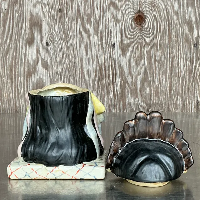 Vintage Boho Glazed Ceramic Tobacco Jar — additional photo 6