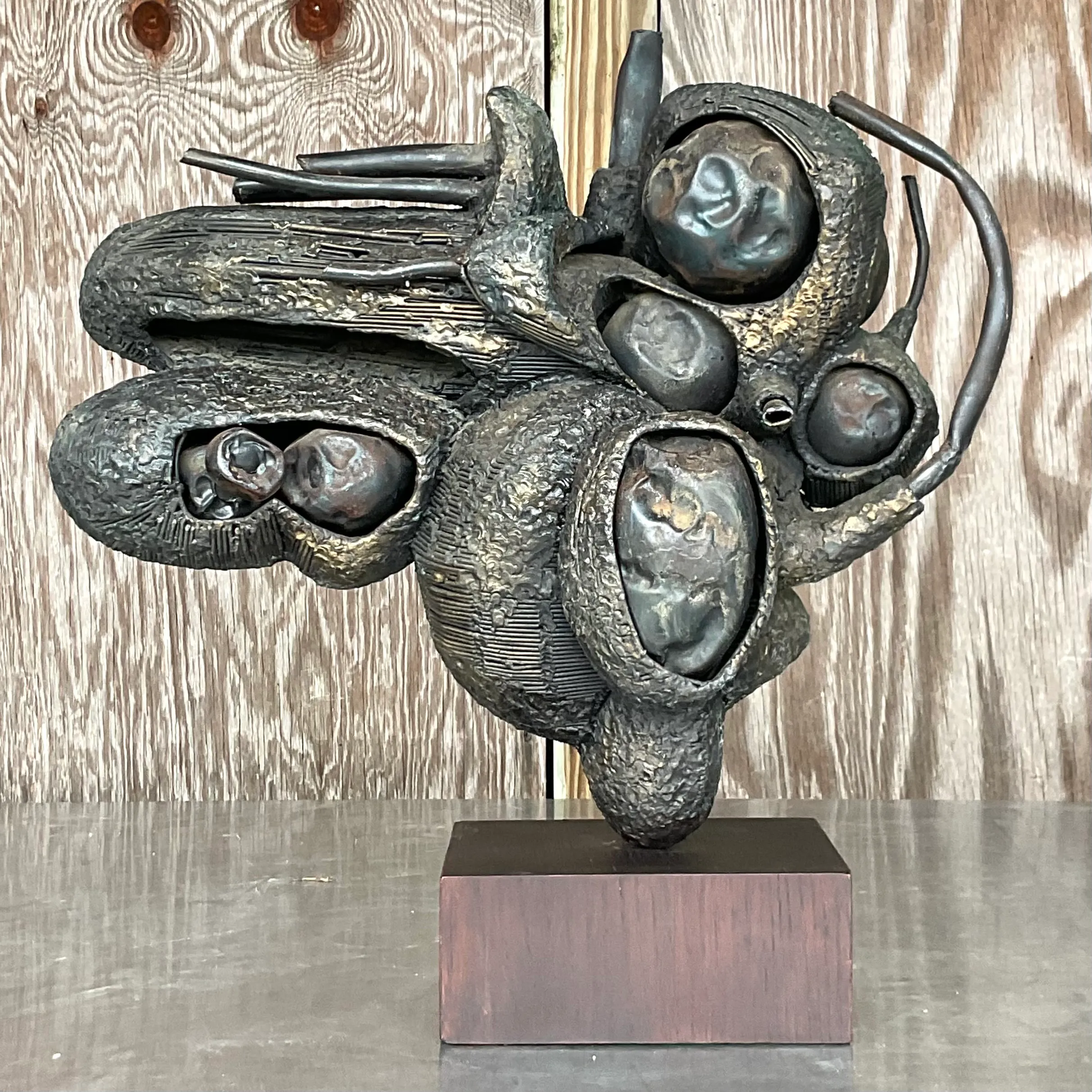 Vintage Boho Rudolph Seno Abstract Bronze Sculpture — additional photo 6