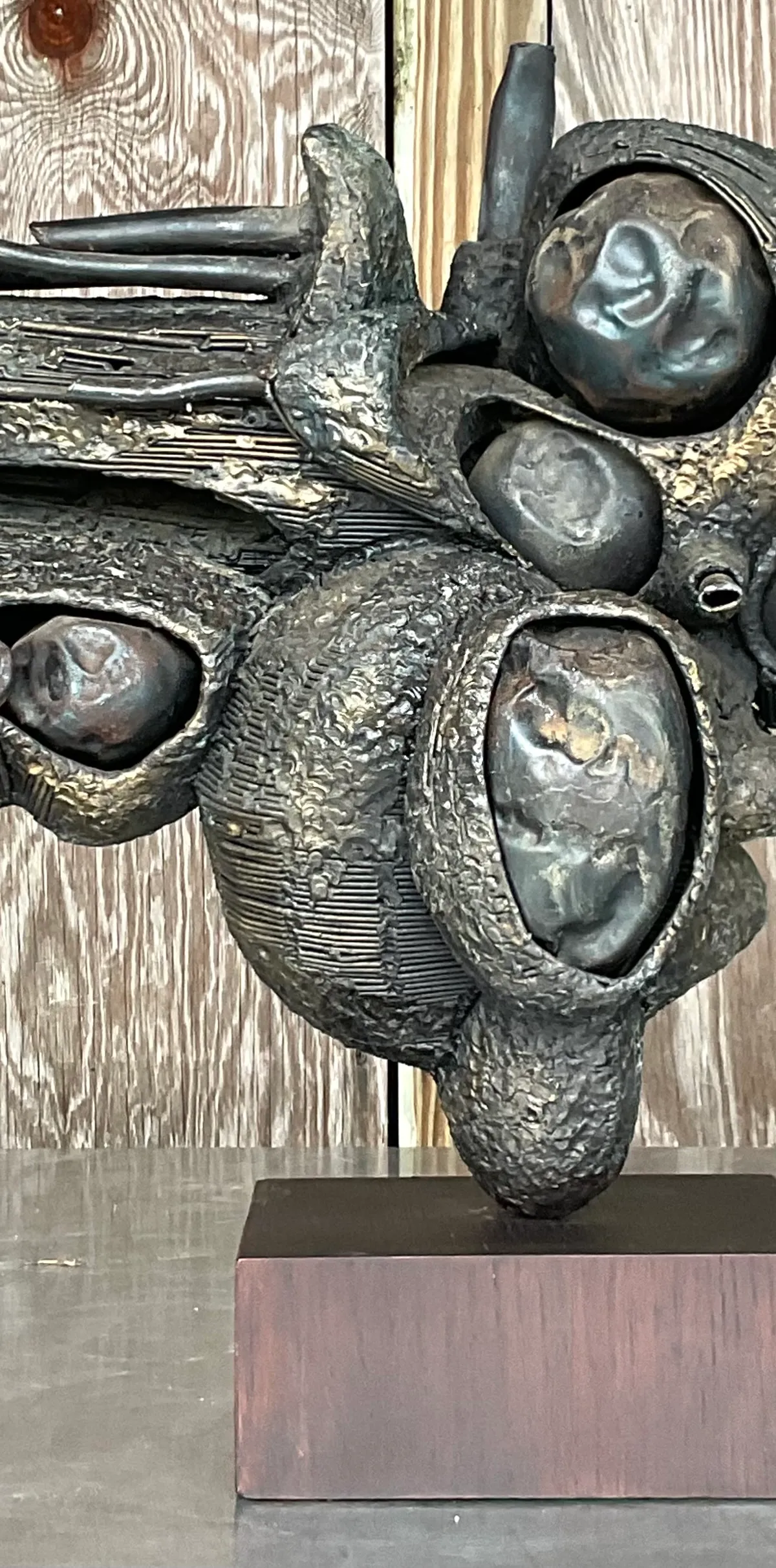 Vintage Boho Rudolph Seno Abstract Bronze Sculpture — additional photo 5