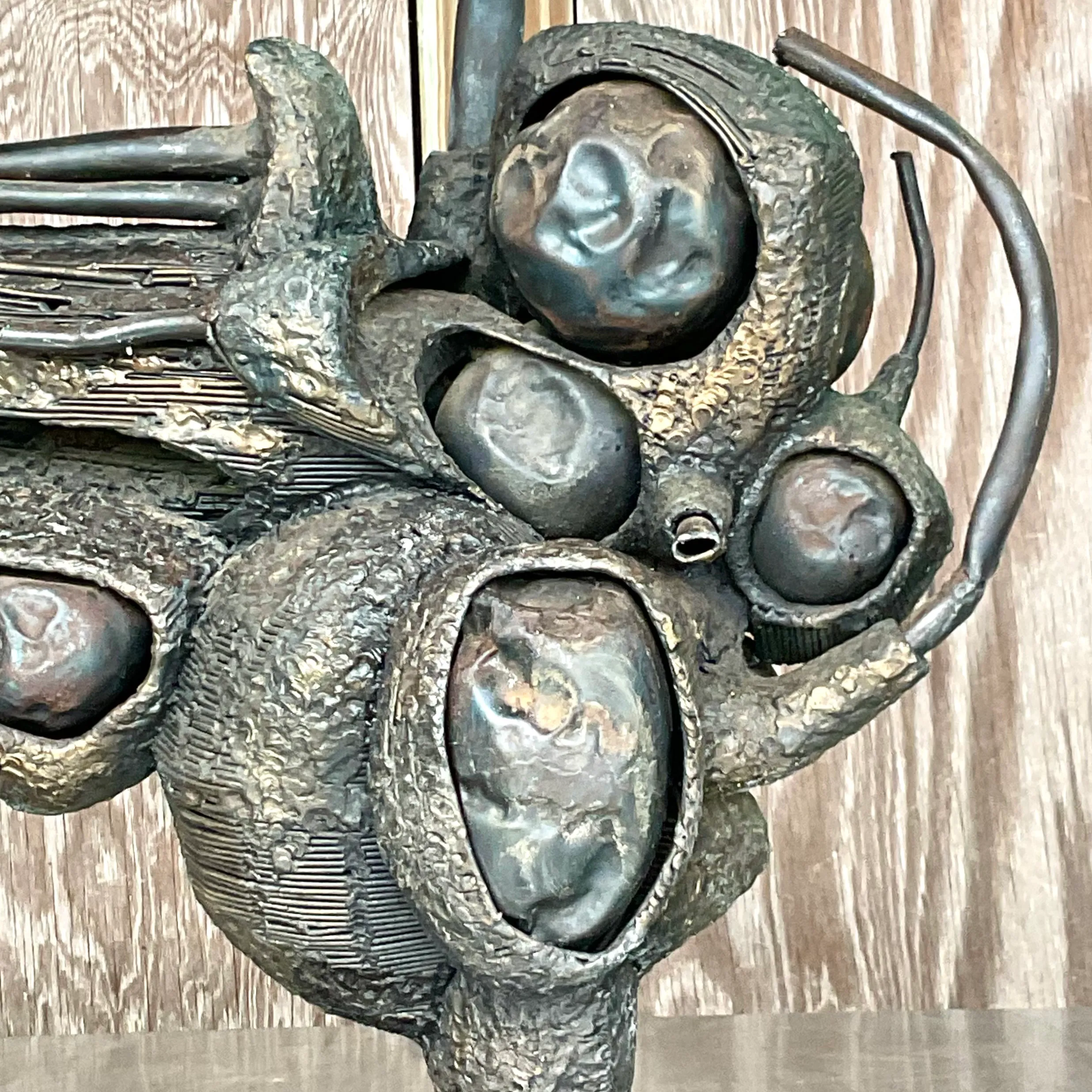 Vintage Boho Rudolph Seno Abstract Bronze Sculpture — additional photo 8
