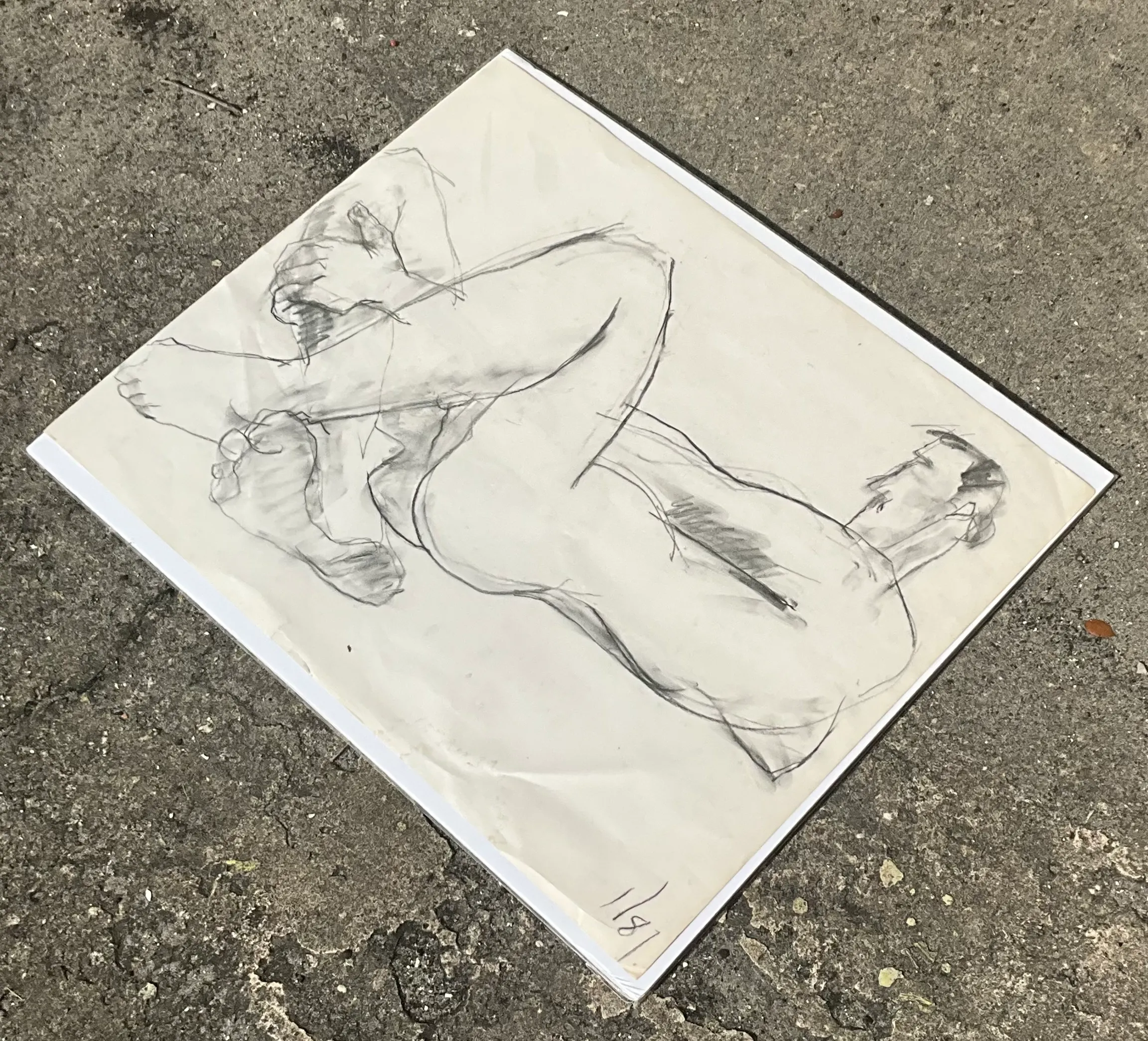 Vintage Boho Sketch of Man on Paper — additional photo 2