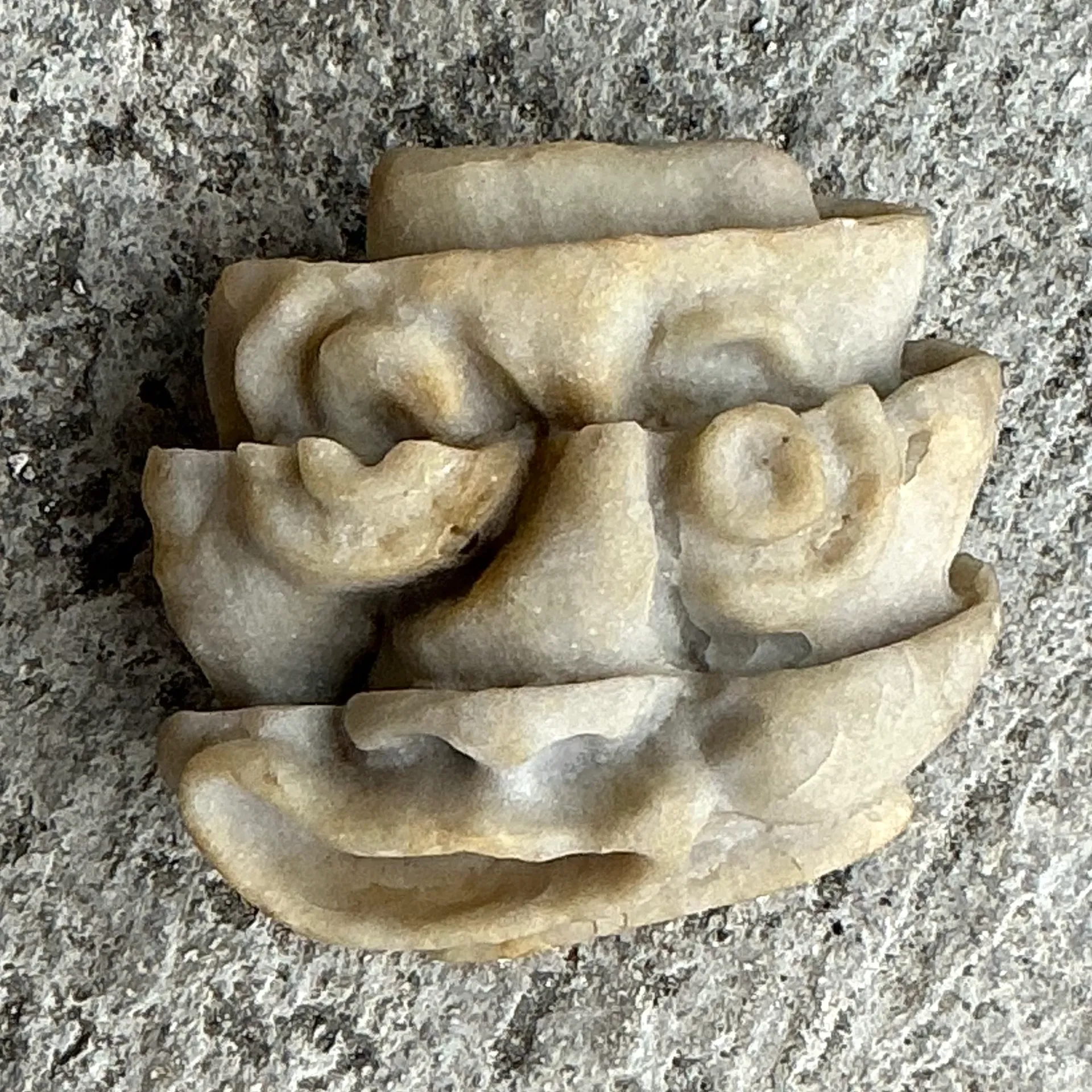 Vintage Boho Stacked Stone Face Sculpture — additional photo 1