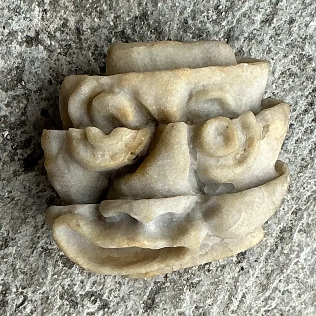 Vintage Boho Stacked Stone Face Sculpture — additional photo 1