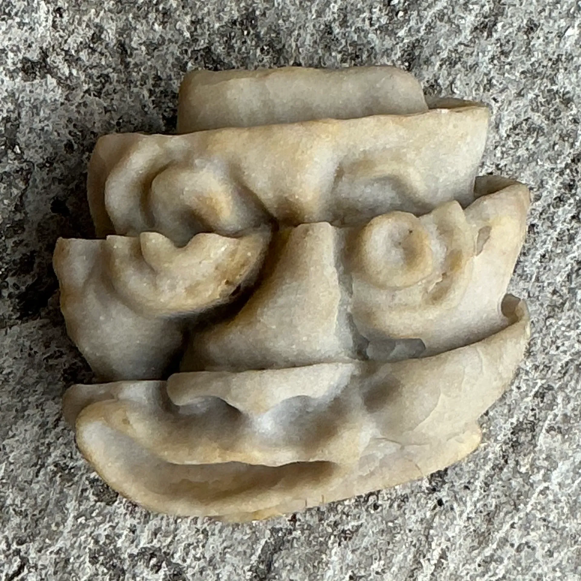 Vintage Boho Stacked Stone Face Sculpture — additional photo 2