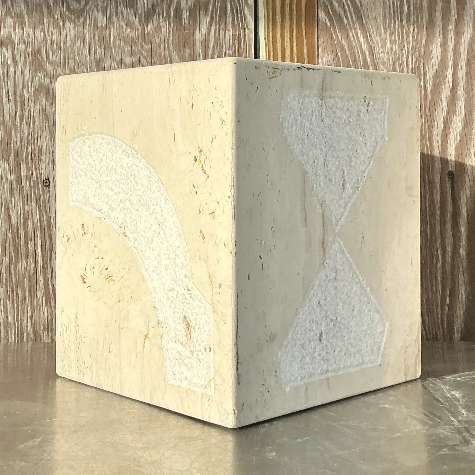 Vintage Coastal Etched Coral Side Table — additional photo 5