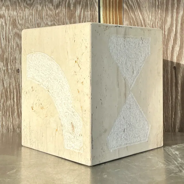 Vintage Coastal Etched Coral Side Table — additional photo 5